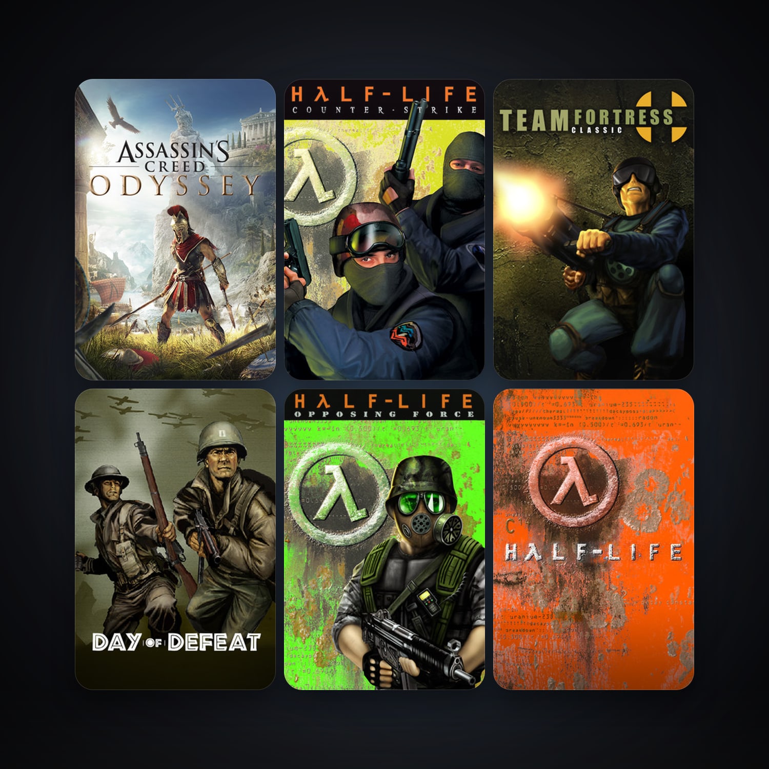 Counter-Strike + Team Fortress Classic, 12 games, Steam 11, clean — HabibiAccounts
