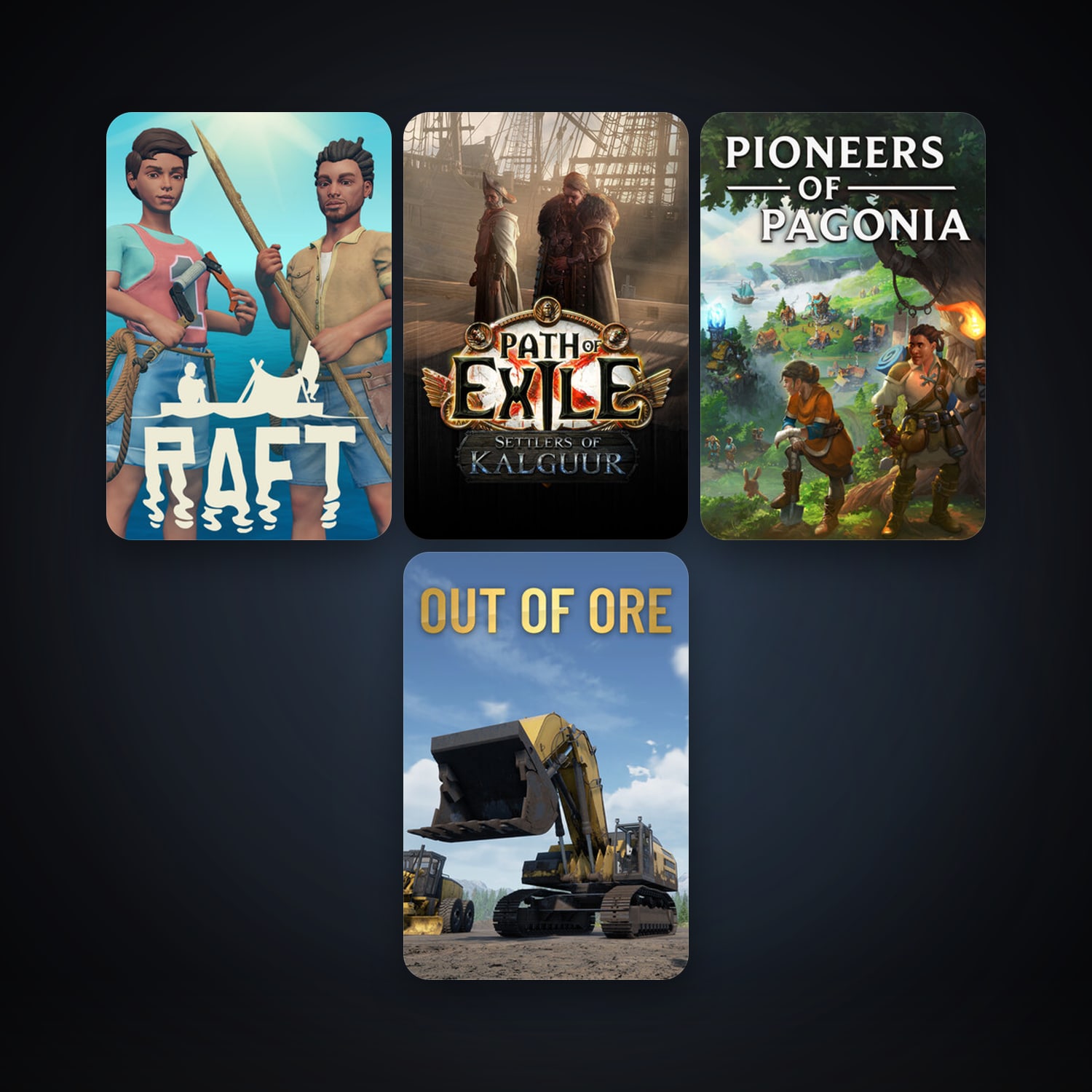 Path of Exile + Raft, 6 games, clean — HabibiAccounts