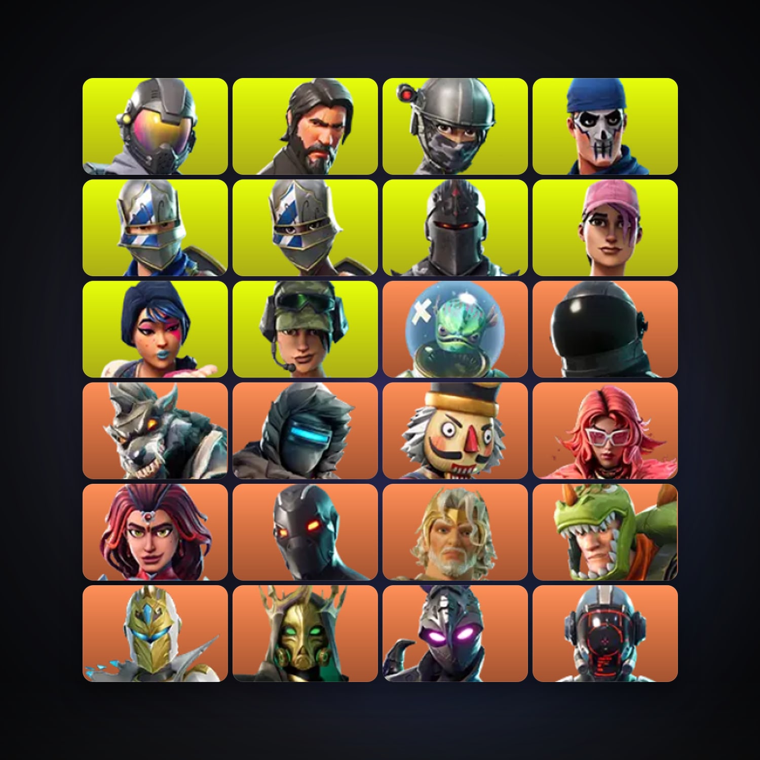 Fortnite locker — 213 skins — 500 V-Bucks — lvl 2949 — HabibiAccounts
