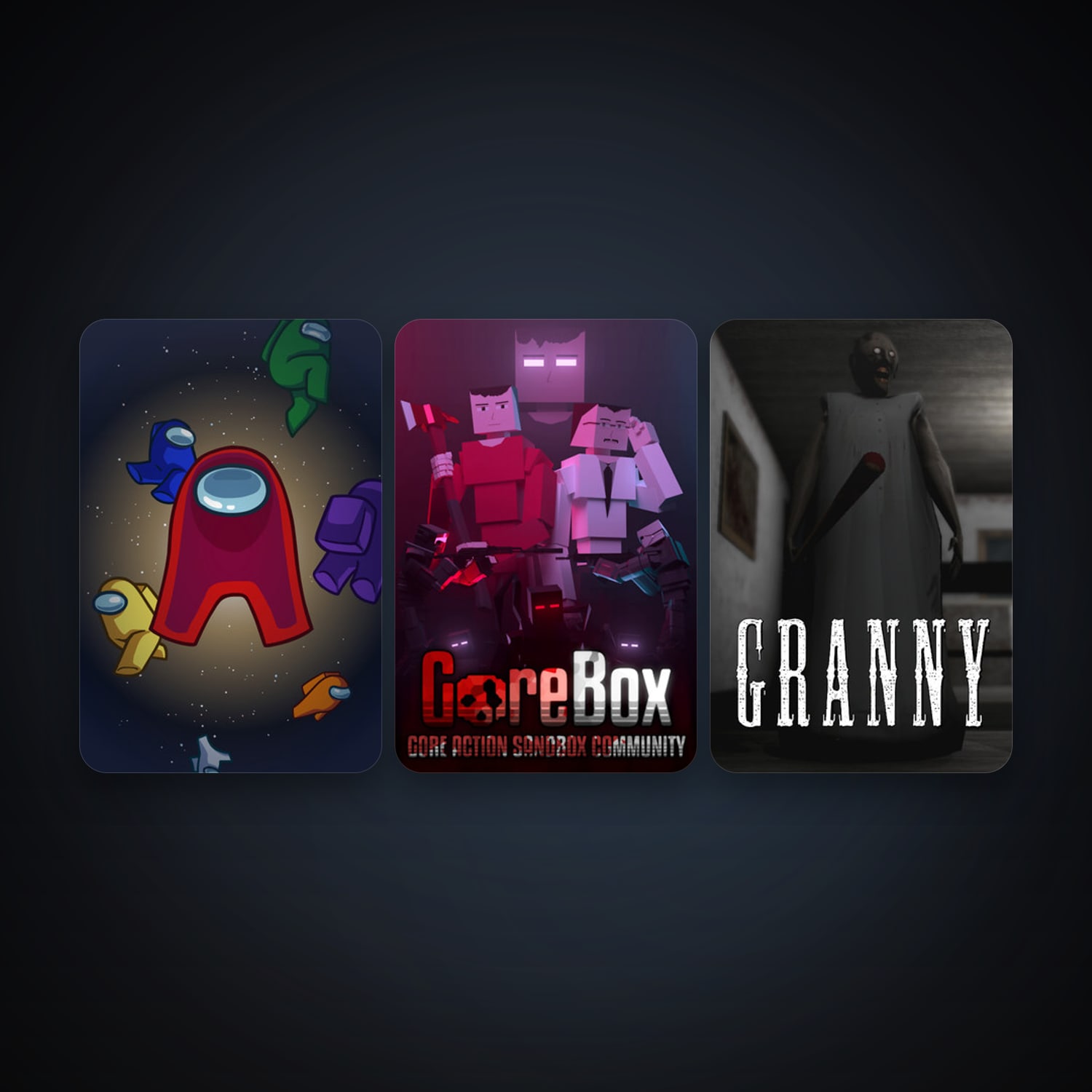 Among Us + Granny, 5 games, clean — HabibiAccounts