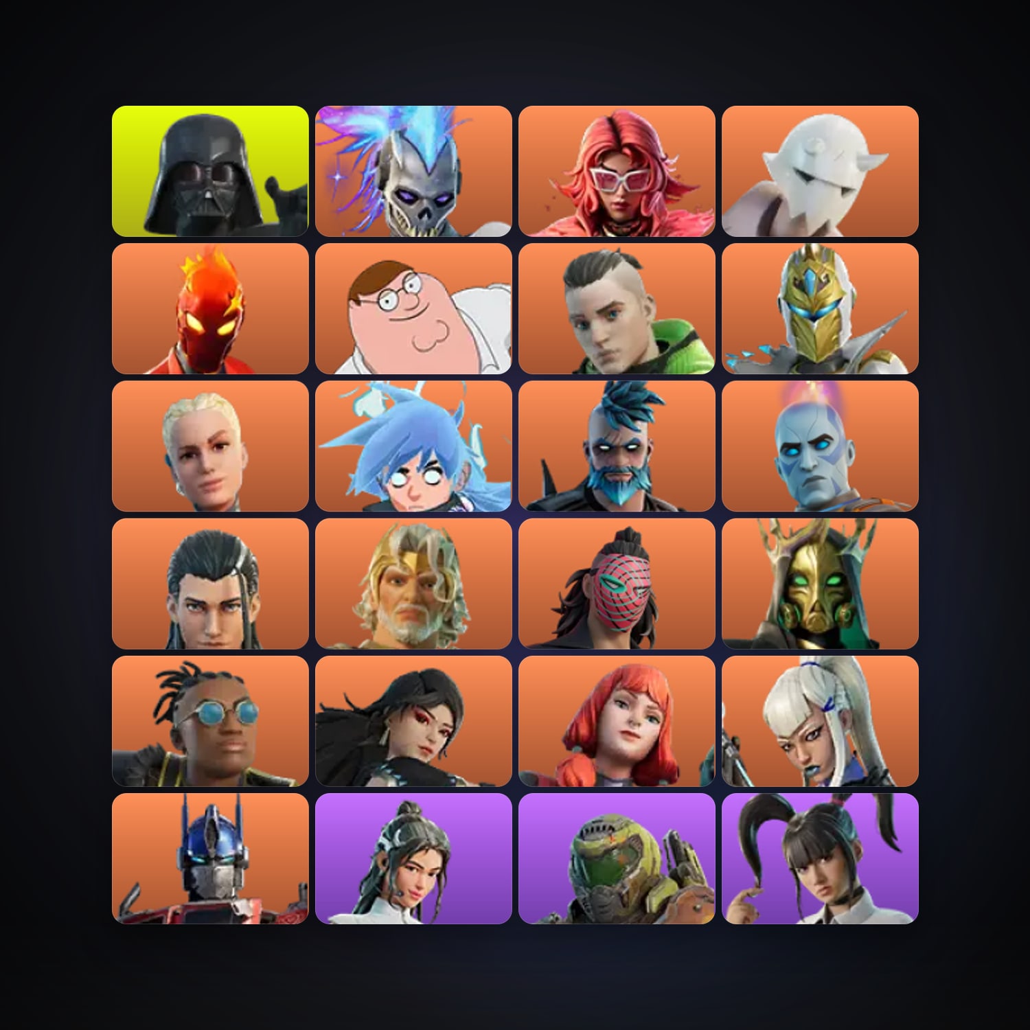 Fortnite locker — 183 skins — 800 V-Bucks — lvl 4020 — HabibiAccounts
