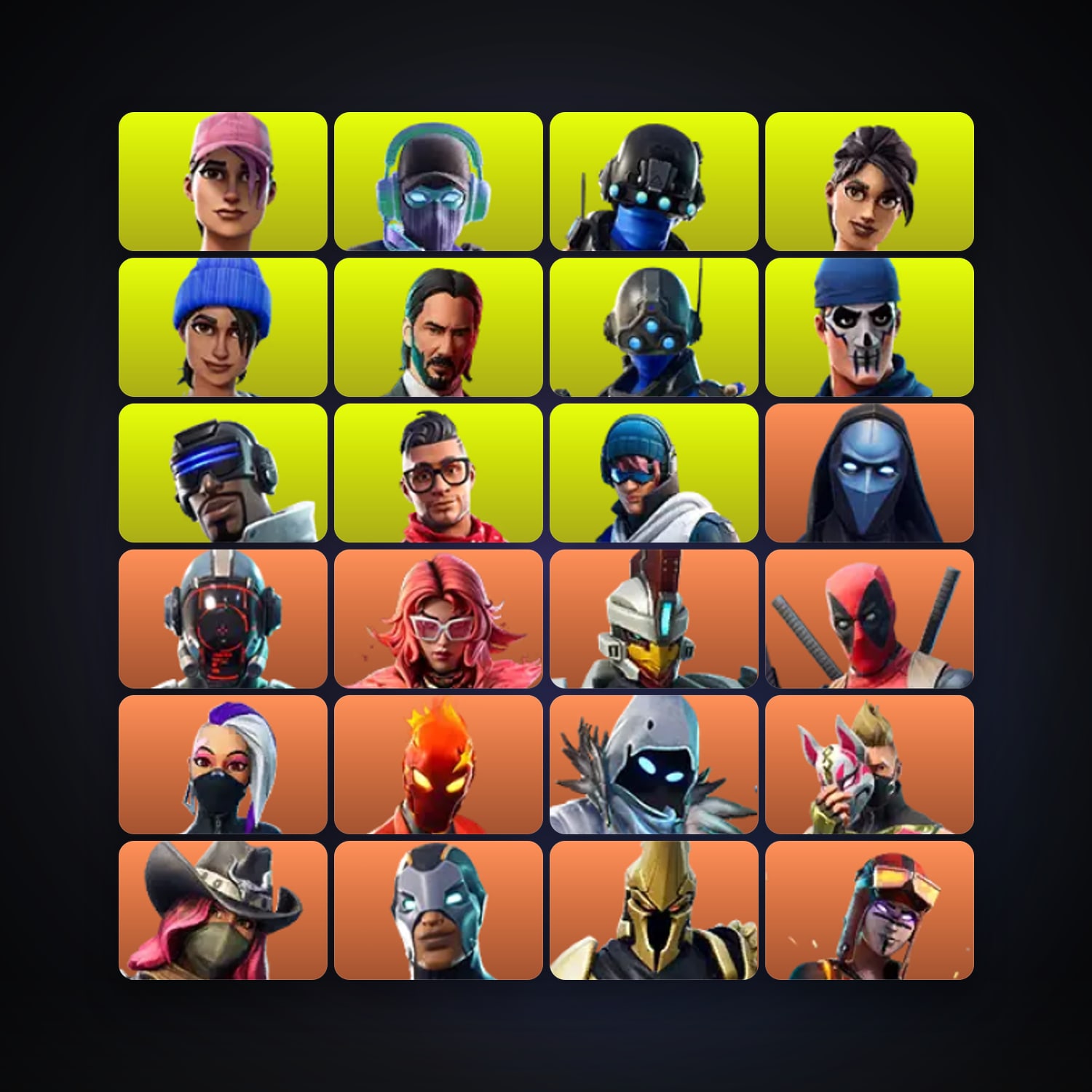 Fortnite locker — 178 skins — 50 V-Bucks — lvl 2357 — HabibiAccounts