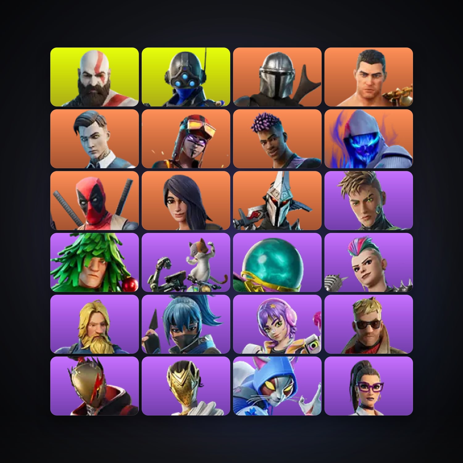 Fortnite locker — 127 skins — 2.7K V-Bucks — lvl 2266 — HabibiAccounts