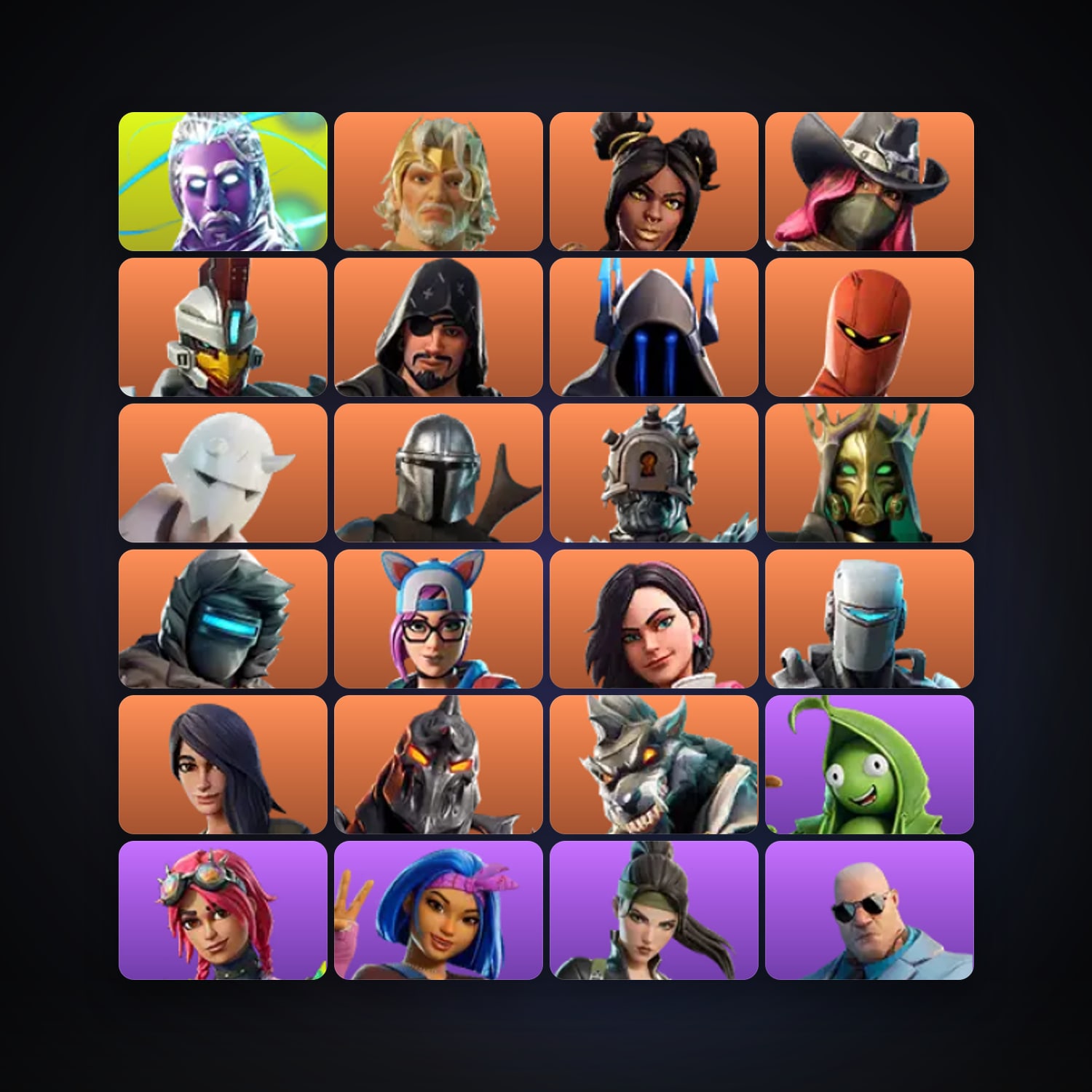 Fortnite locker — 159 skins — 750 V-Bucks — lvl 4573 — HabibiAccounts