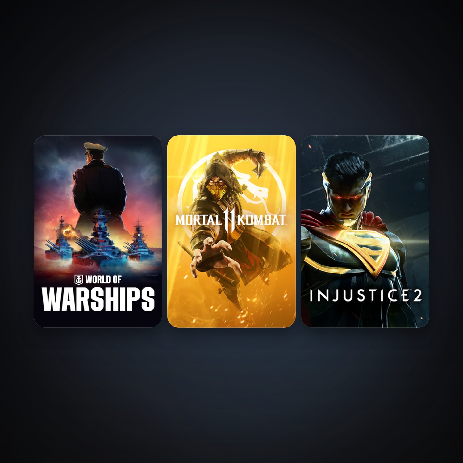 World of Warships + Injustice 2, 5 games, clean — HabibiAccounts