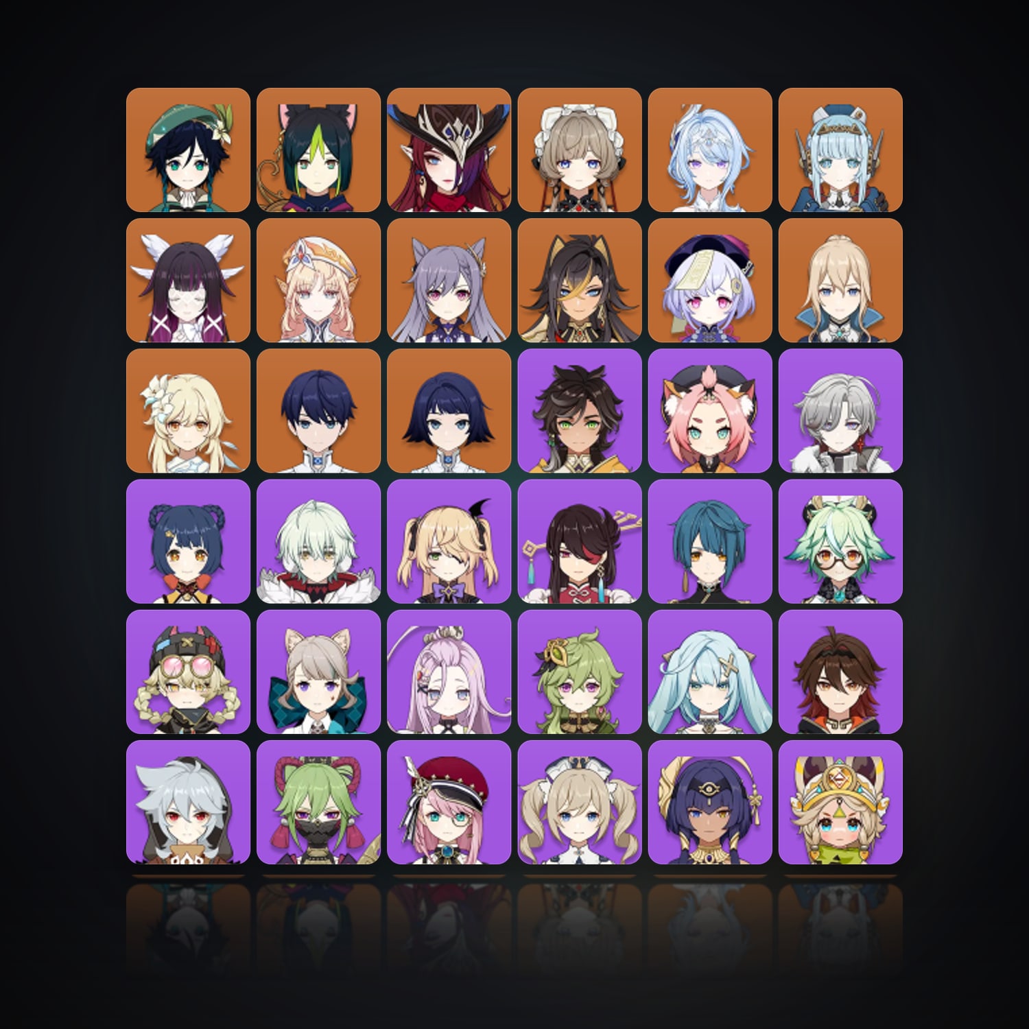 جينشن إمباكت | AR 56 | 55 شخصية | 12× 5★ — HabibiAccounts