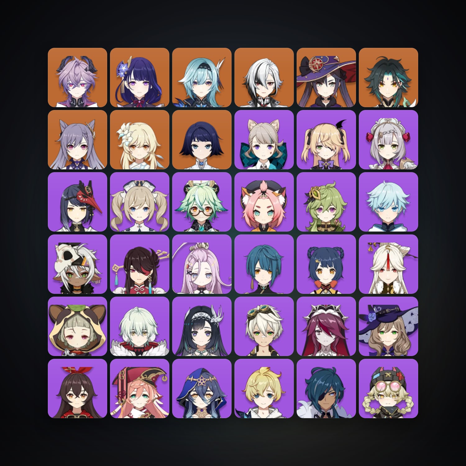 جينشن إمباكت | AR 55 | 41 شخصية | 7× 5★ — HabibiAccounts