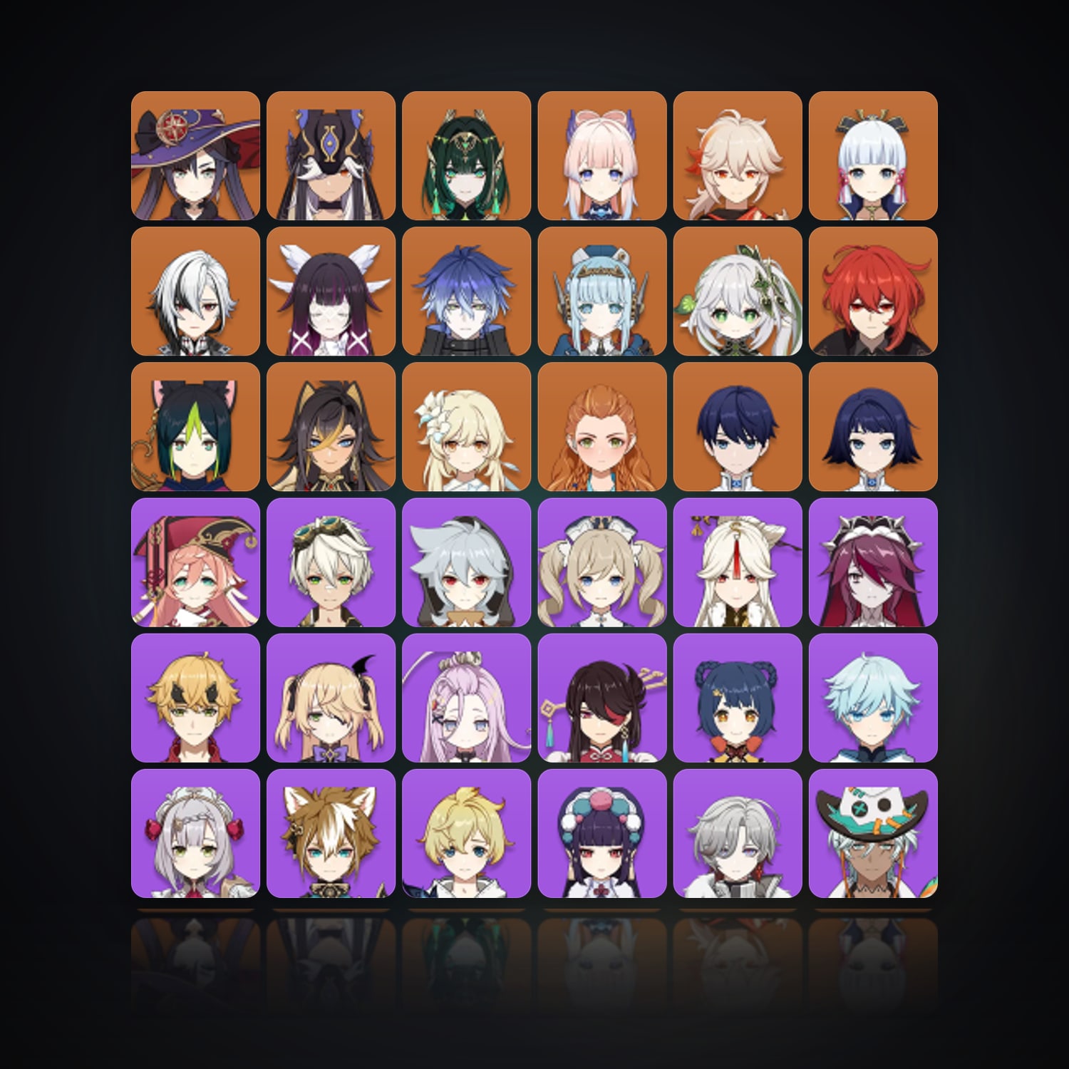 جينشن إمباكت | AR 57 | 62 شخصية | 14× 5★ — HabibiAccounts