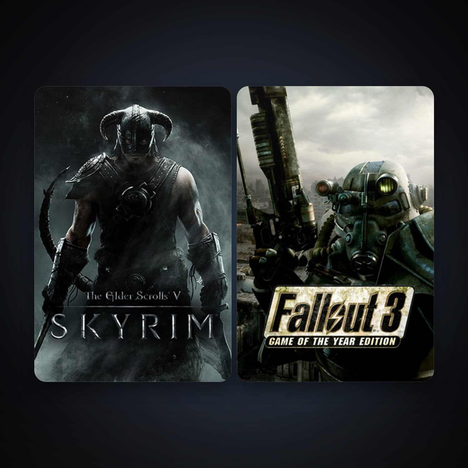 Fallout 3: Game of the Year Edition + The Elder Scrolls V: Skyrim, 3 games, clean — HabibiAccounts