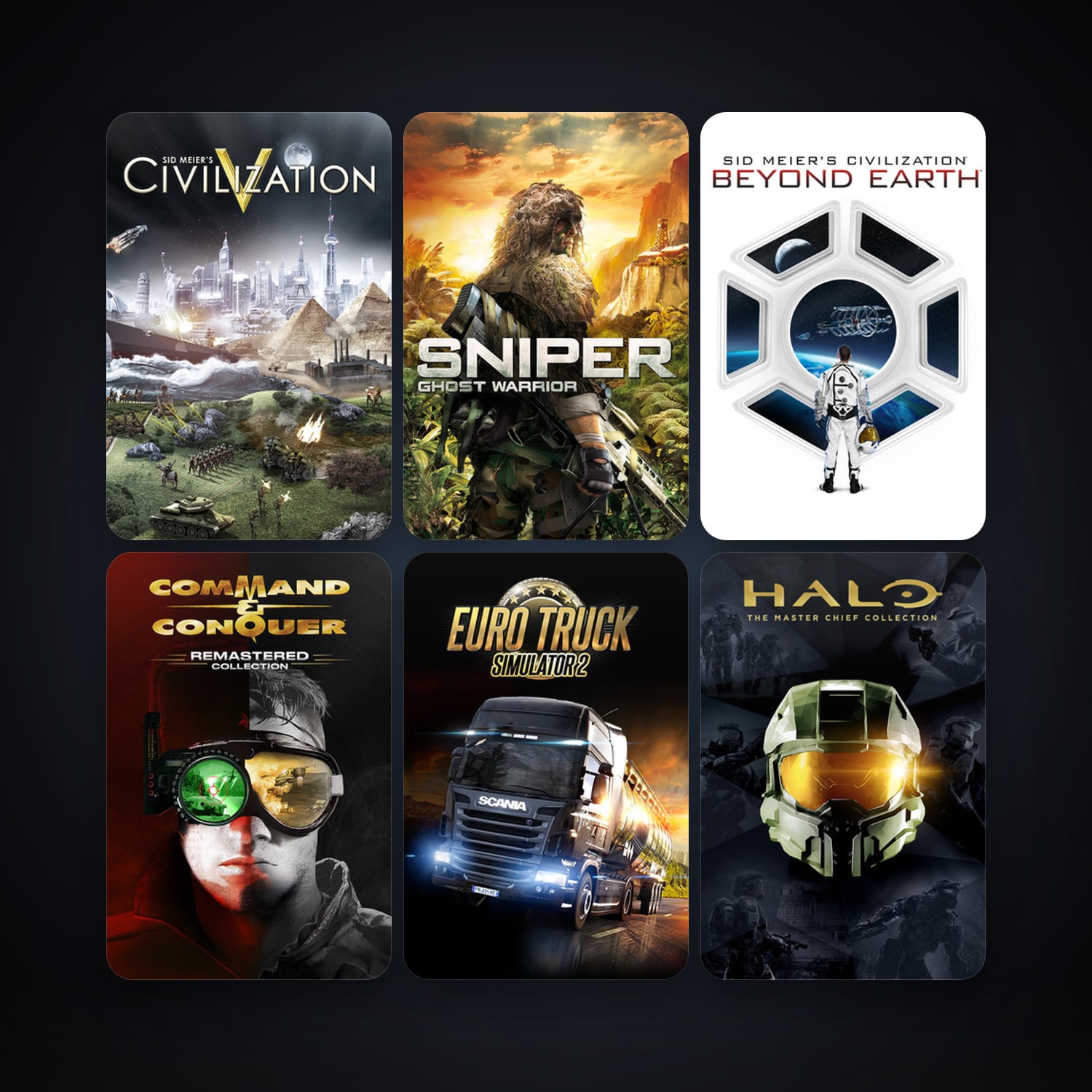Sid Meier's Civilization V + Sniper: Ghost Warrior, 28 games, clean — HabibiAccounts