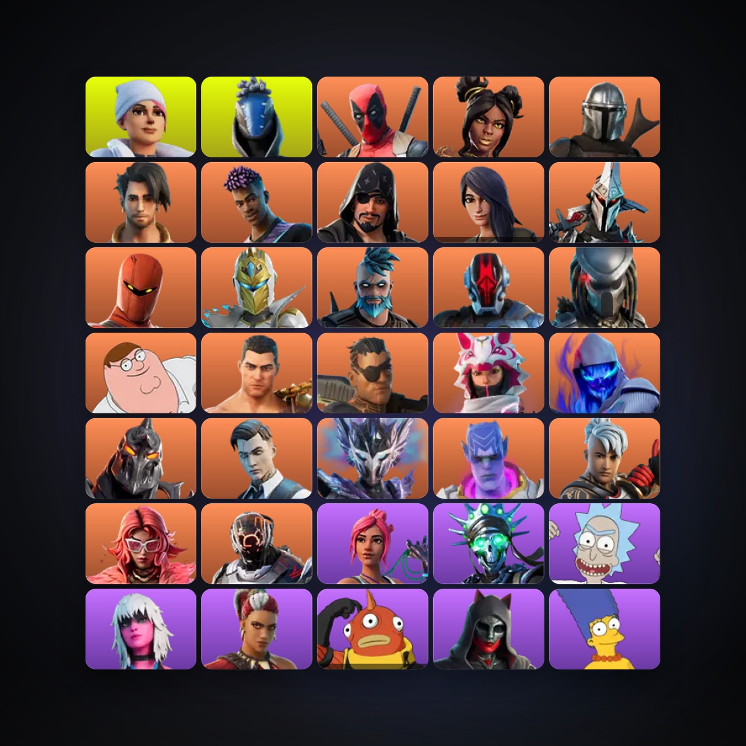 Fortnite locker — 194 skins — 100 V-Bucks — lvl 4034 — HabibiAccounts