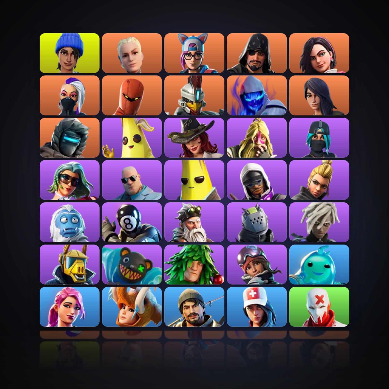 Fortnite | 35 Skins | 250 V-Bucks | Level 914 | 57 Wins — HabibiAccounts