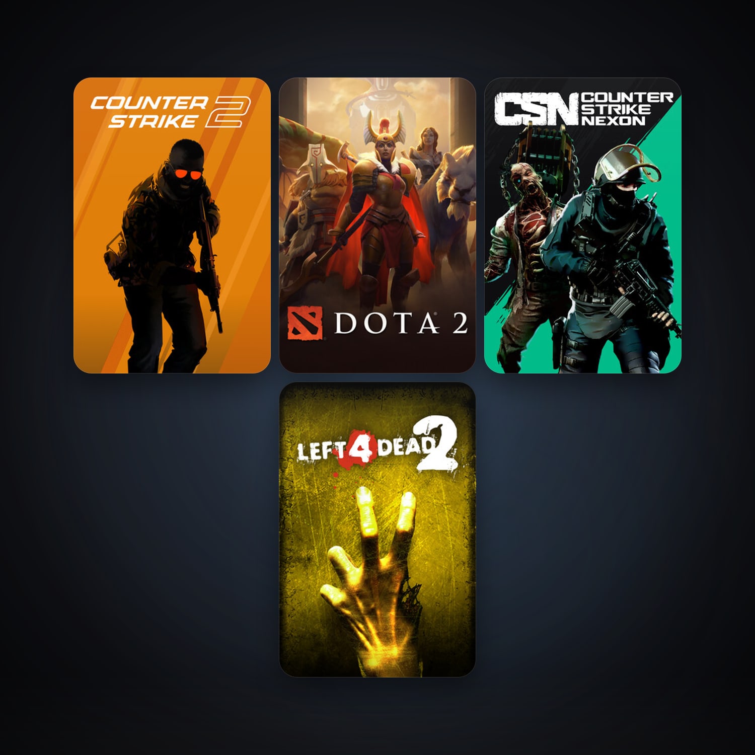 Left 4 Dead 2 + Dota 2, 4 games, clean — HabibiAccounts