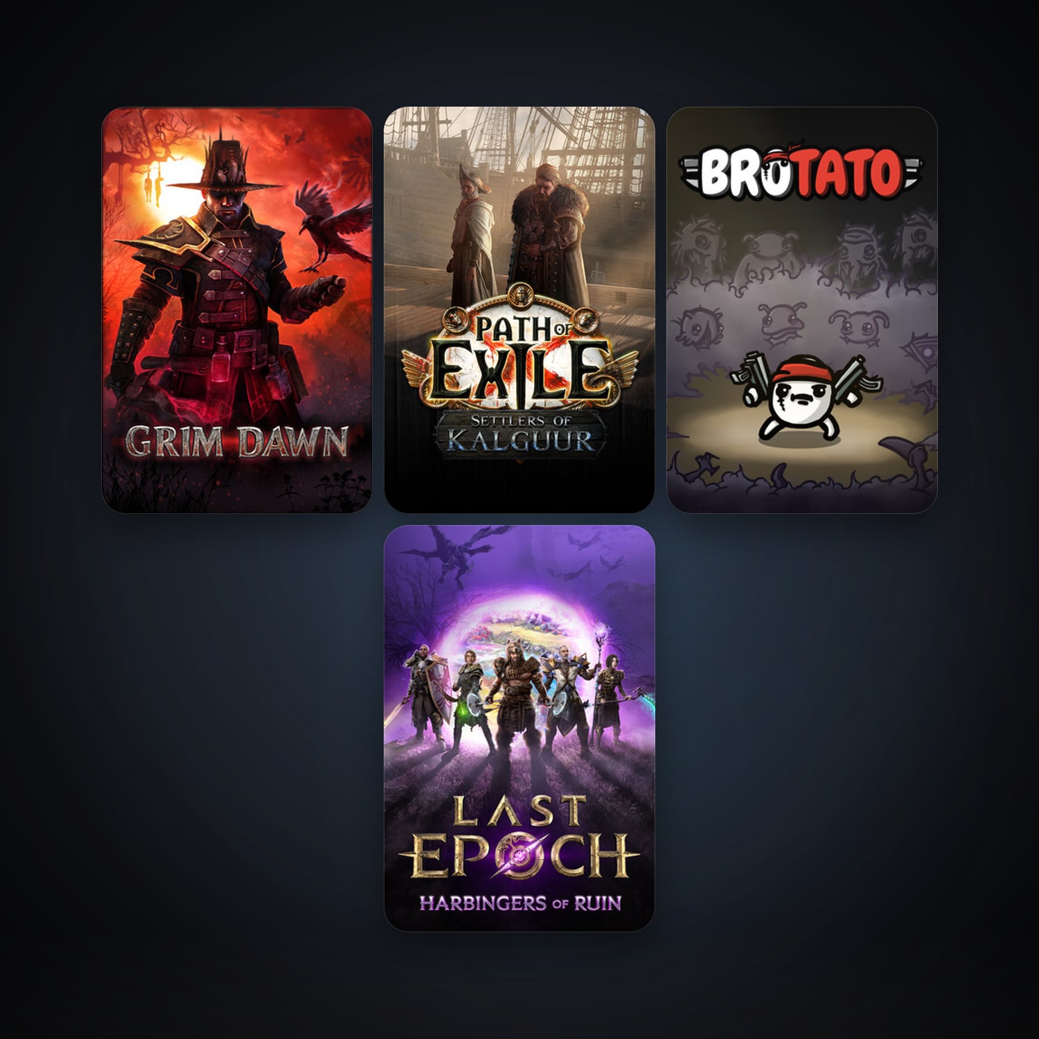 Grim Dawn + Path of Exile, 5 games, clean — HabibiAccounts