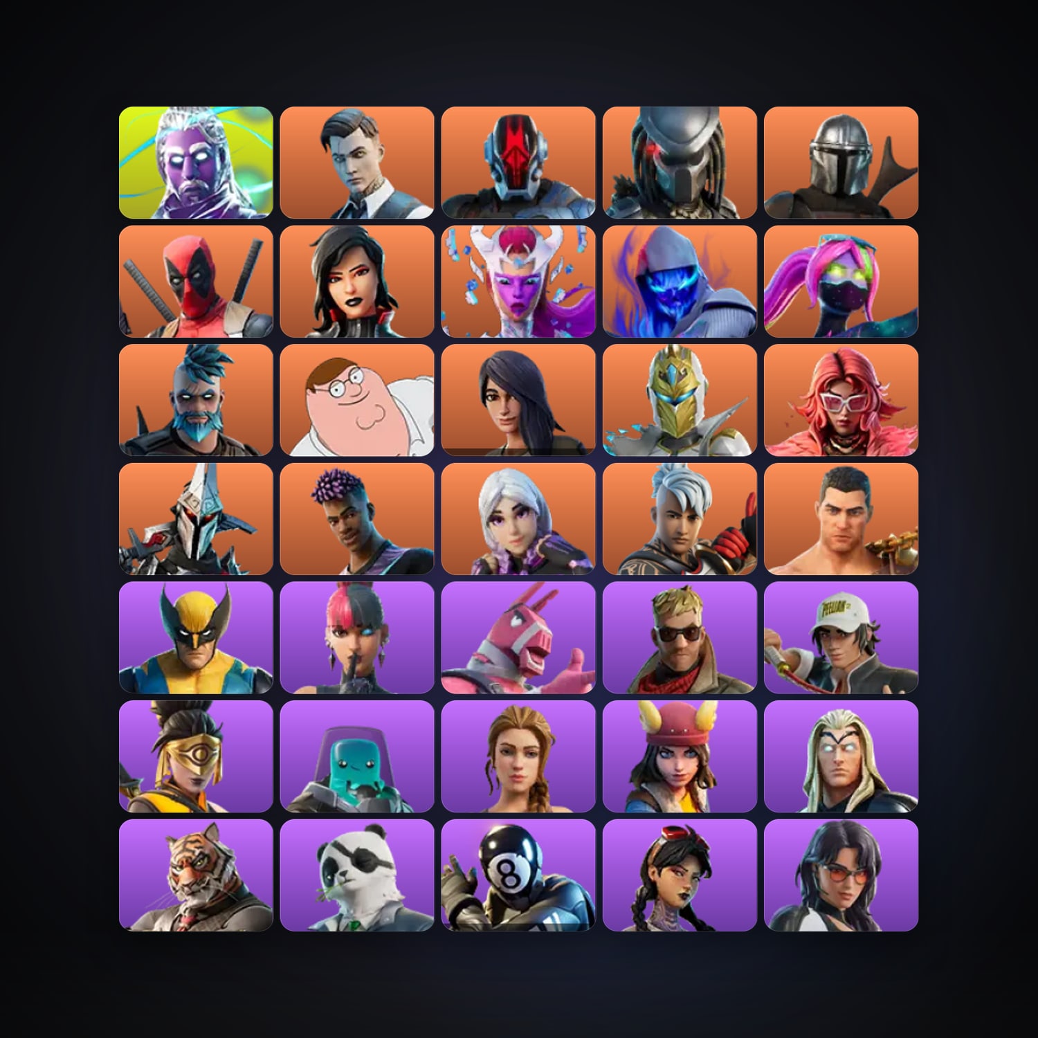 Fortnite locker — 138 skins — 3.9K V-Bucks — lvl 3188 — HabibiAccounts