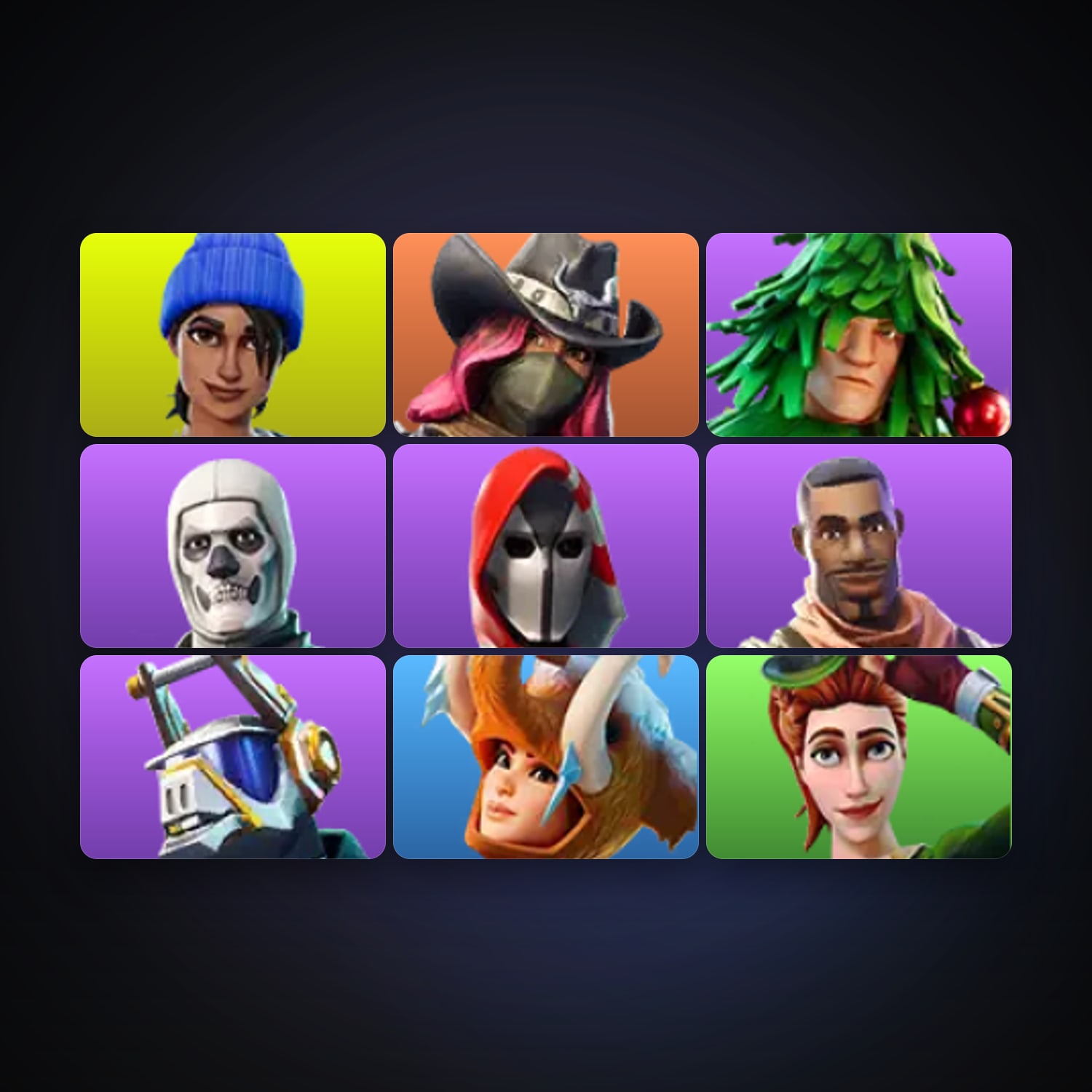 حساب فورتنايت Skull Trooper وBlue Team Leader، لوكر 9 سكن، 100 فيبوكس، لفل 316، 16 فوز — HabibiAccounts