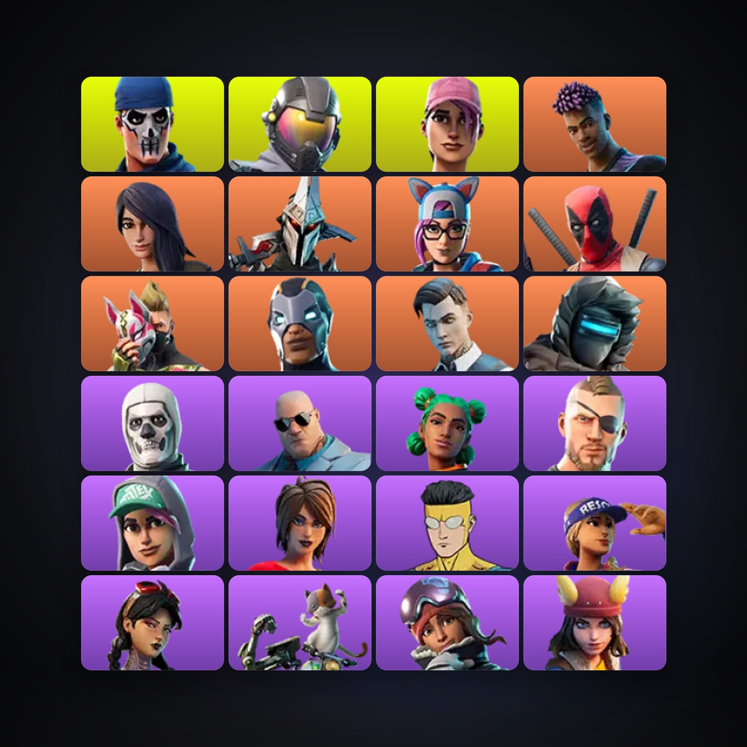 Fortnite locker — 49 skins — 250 V-Bucks — lvl 785 — HabibiAccounts
