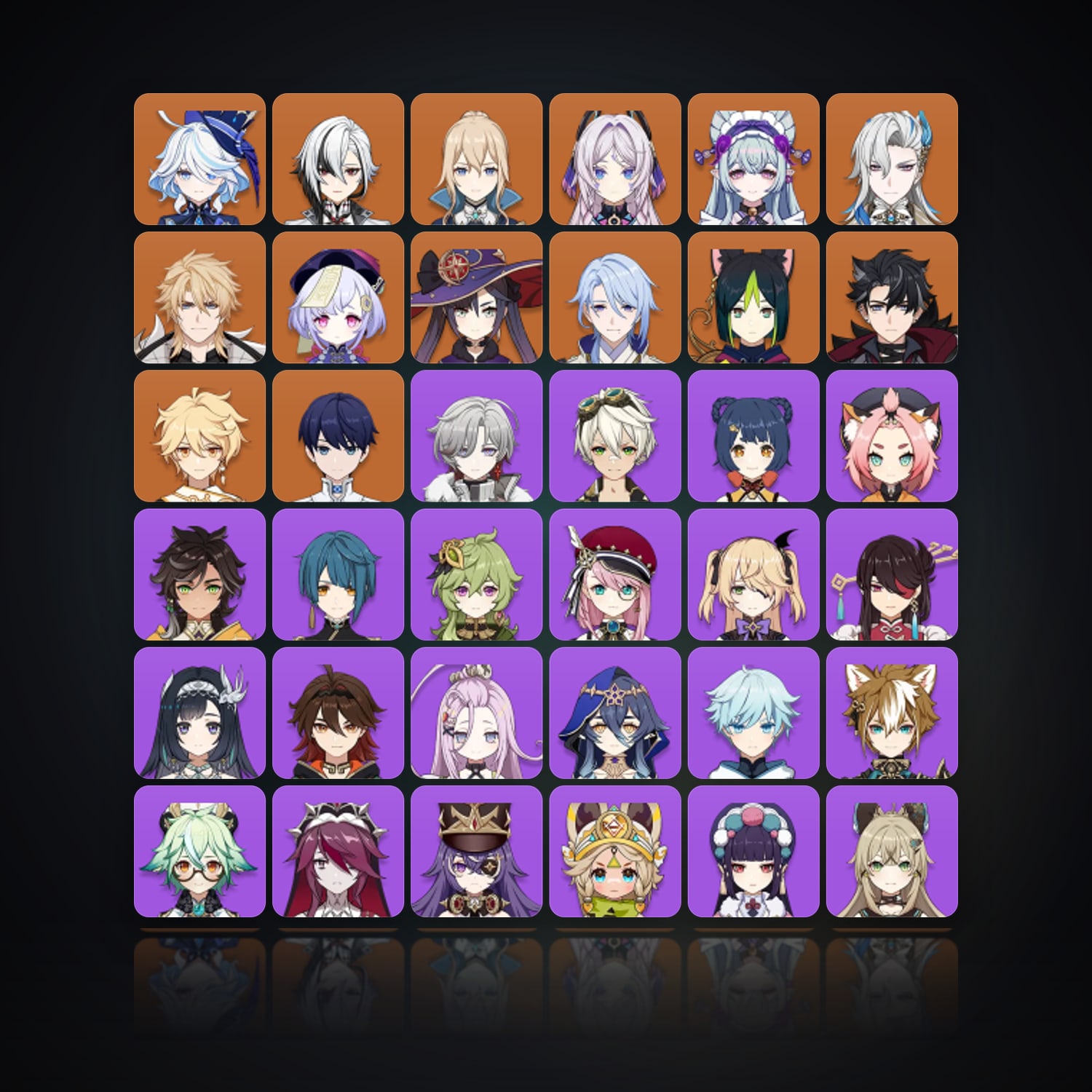 جينشن إمباكت | AR 57 | 56 شخصية | 12× 5★ — HabibiAccounts