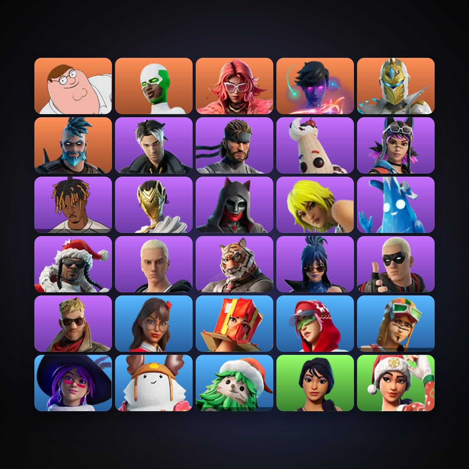 Fortnite locker — 31 skins — 400 V-Bucks — lvl 461 — HabibiAccounts