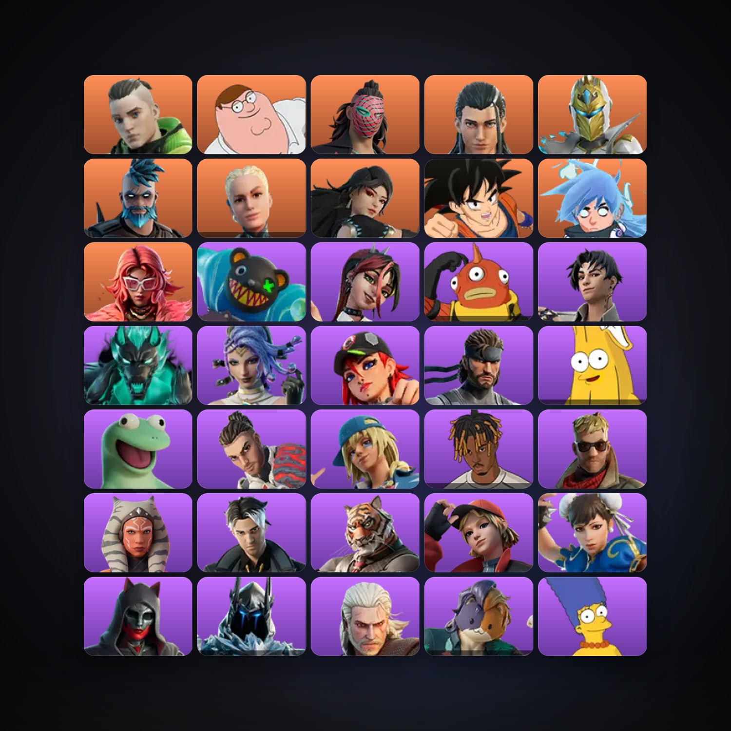 Fortnite locker — 84 skins — 400 V-Bucks — lvl 1902 — HabibiAccounts