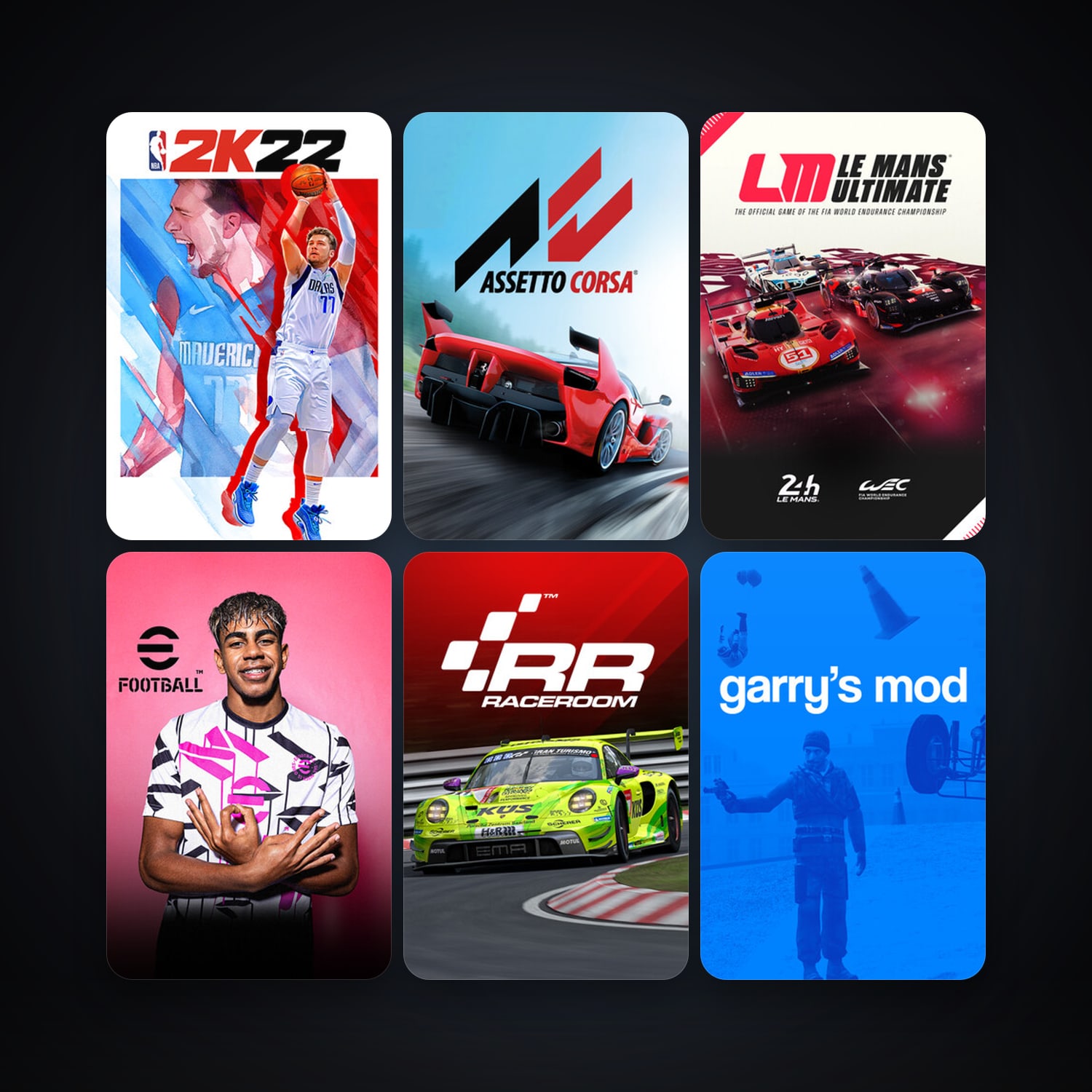 Garry's Mod + RaceRoom Racing Experience, 15 games, clean — HabibiAccounts
