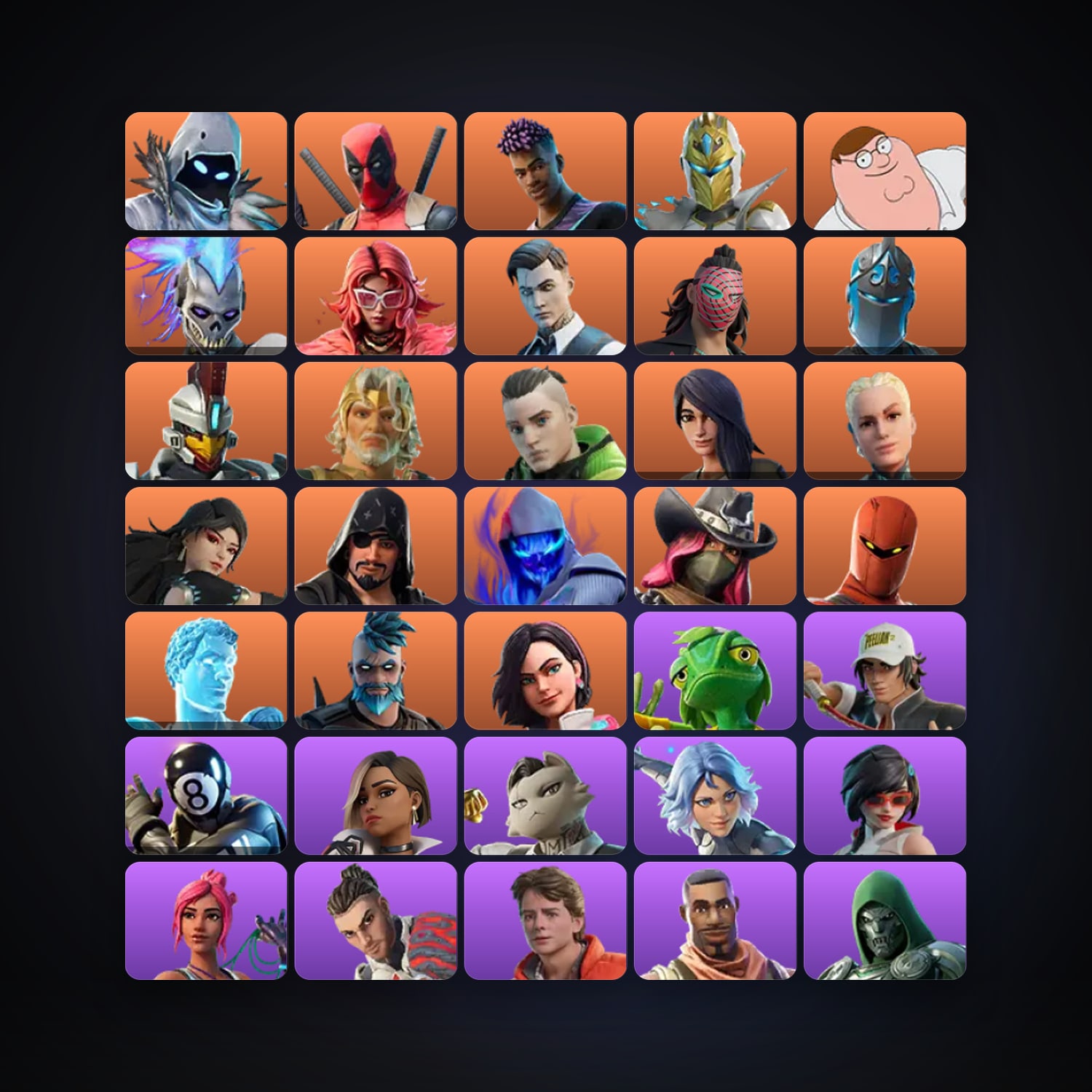 Fortnite locker — 171 skins — 1.8K V-Bucks — lvl 3417 — HabibiAccounts