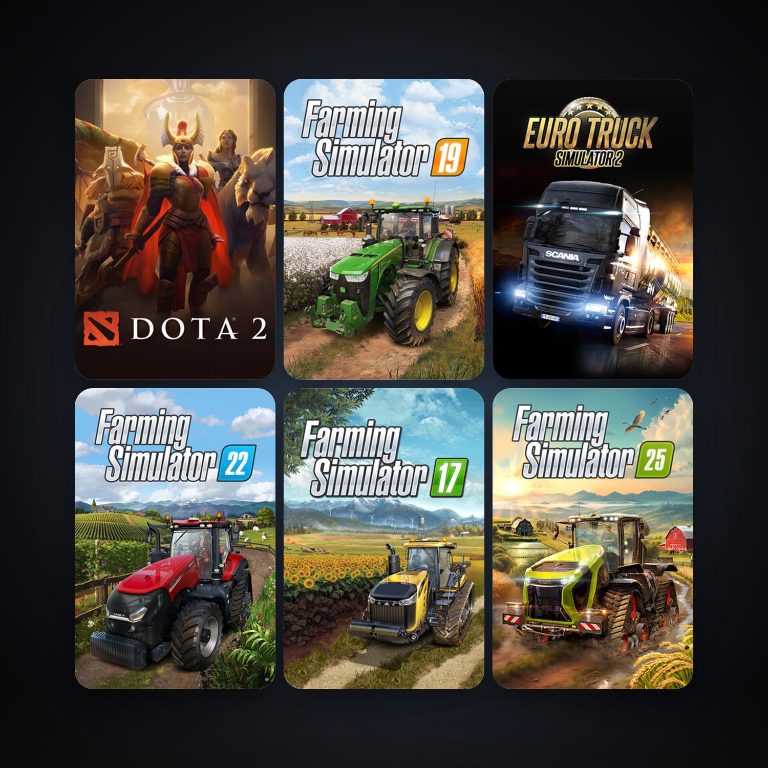 Dota 2 + Euro Truck Simulator 2, 119 games, Steam 11, clean — HabibiAccounts