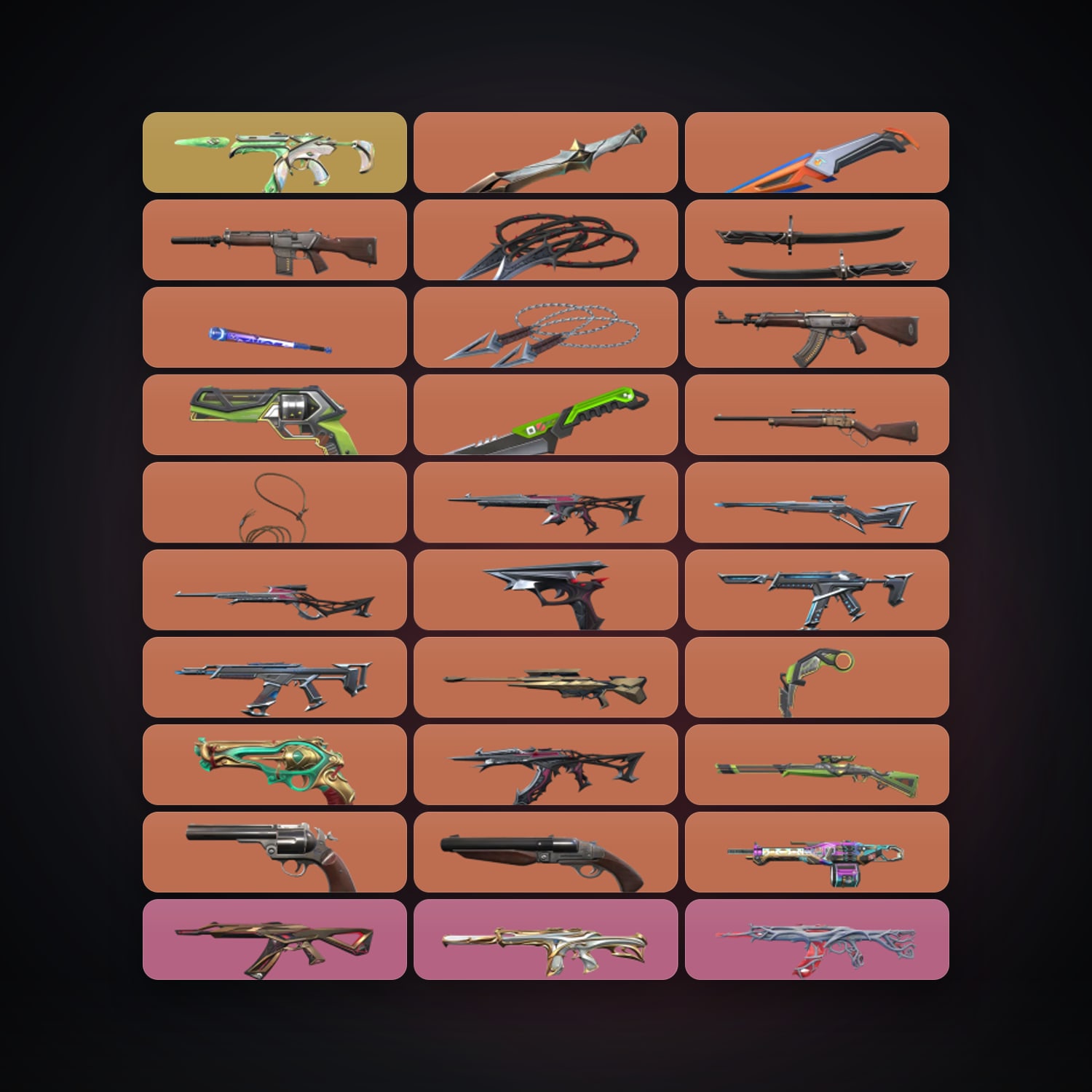 NA Silver 1 locker — 9 knives, 104 skins, lvl 95 — HabibiAccounts