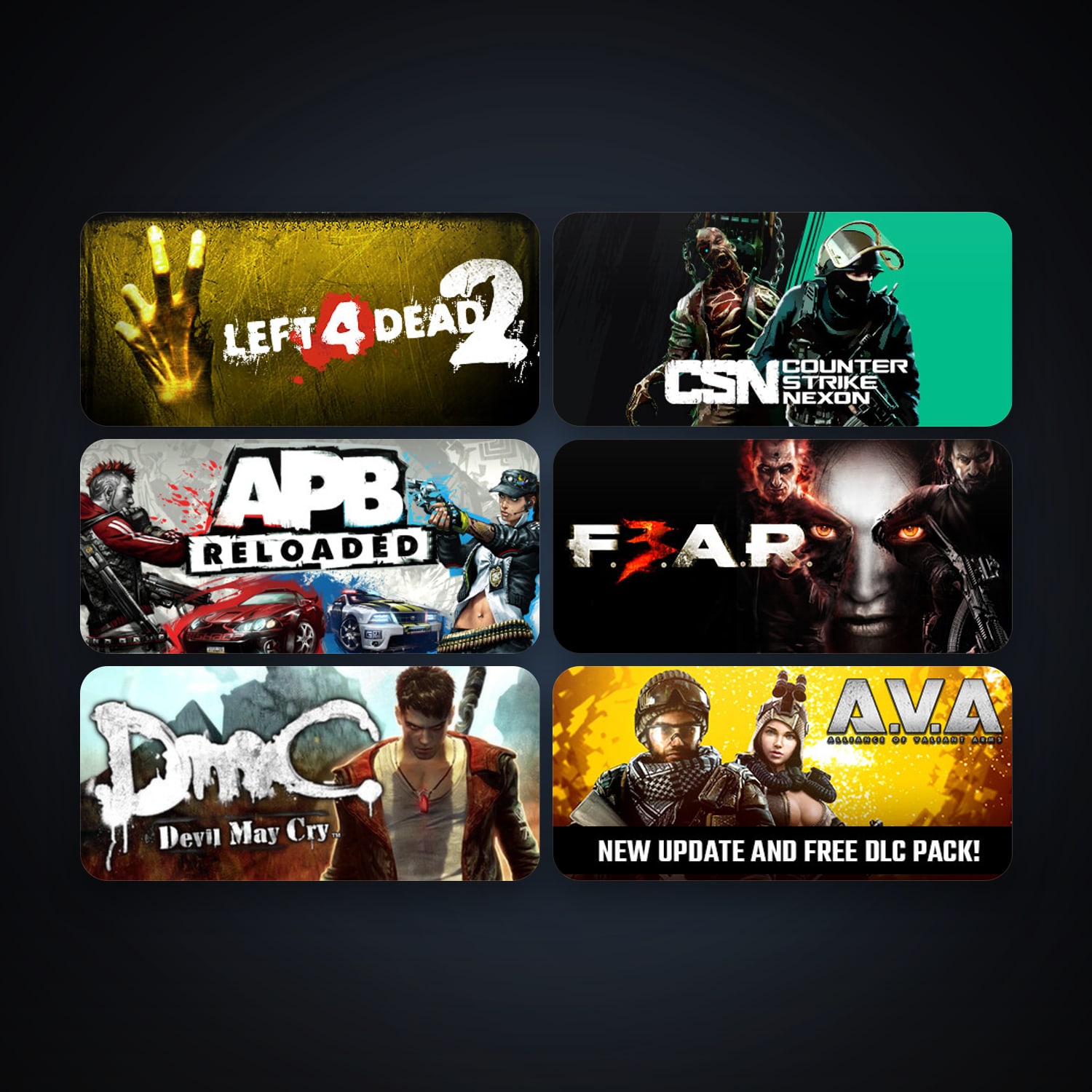 Left 4 Dead 2 + F.E.A.R. 3, 23 games, clean — HabibiAccounts