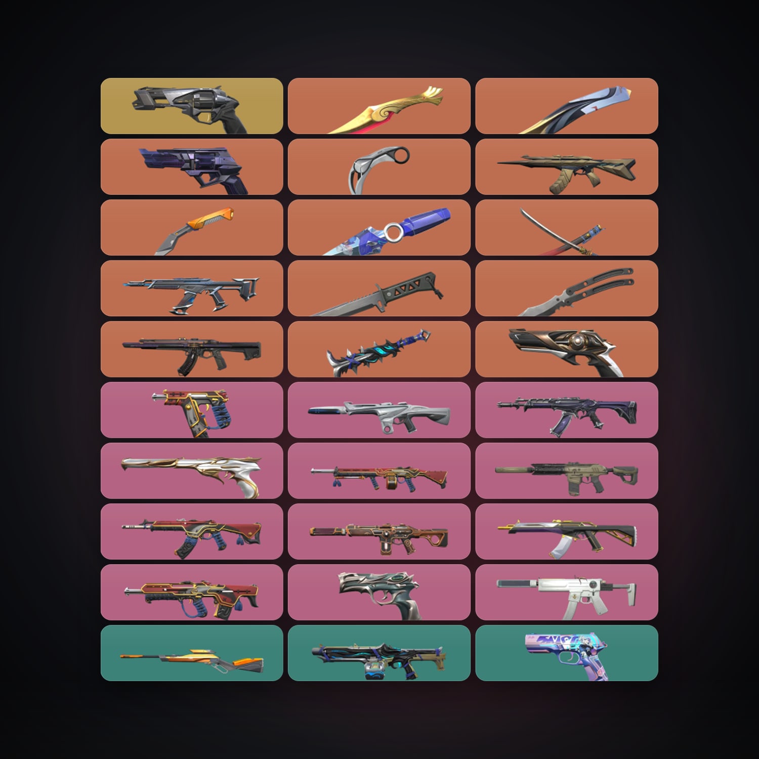 NA Gold 1 locker — 9 knives, 79 skins, lvl 182 — HabibiAccounts