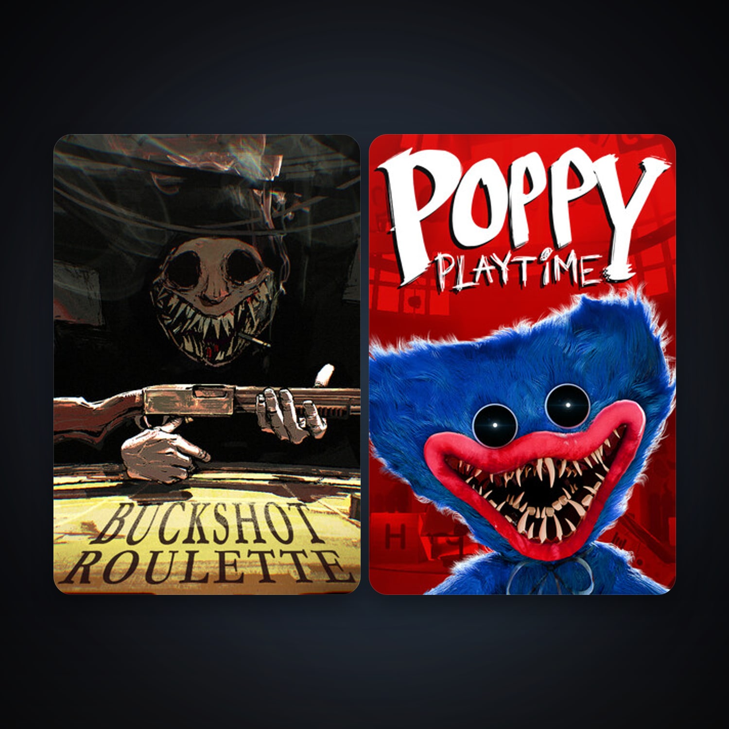 Poppy Playtime + Buckshot Roulette, 3 games, clean — HabibiAccounts