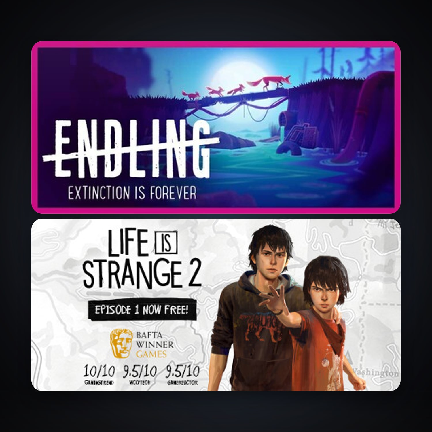 Life is Strange 2 + Endling - Extinction is Forever, 2 games, clean — HabibiAccounts
