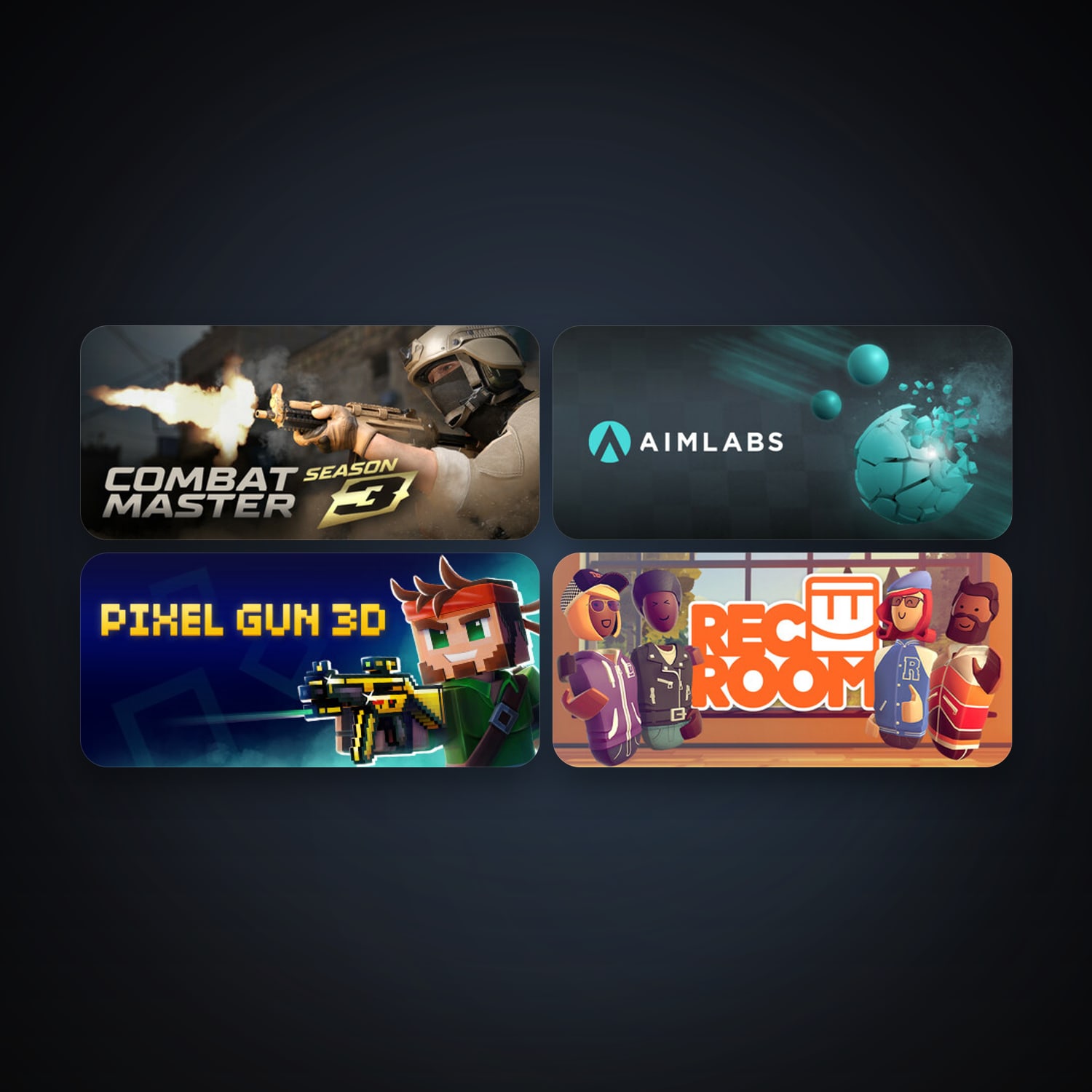 Rec Room + Aimlabs, 9 games, clean — HabibiAccounts