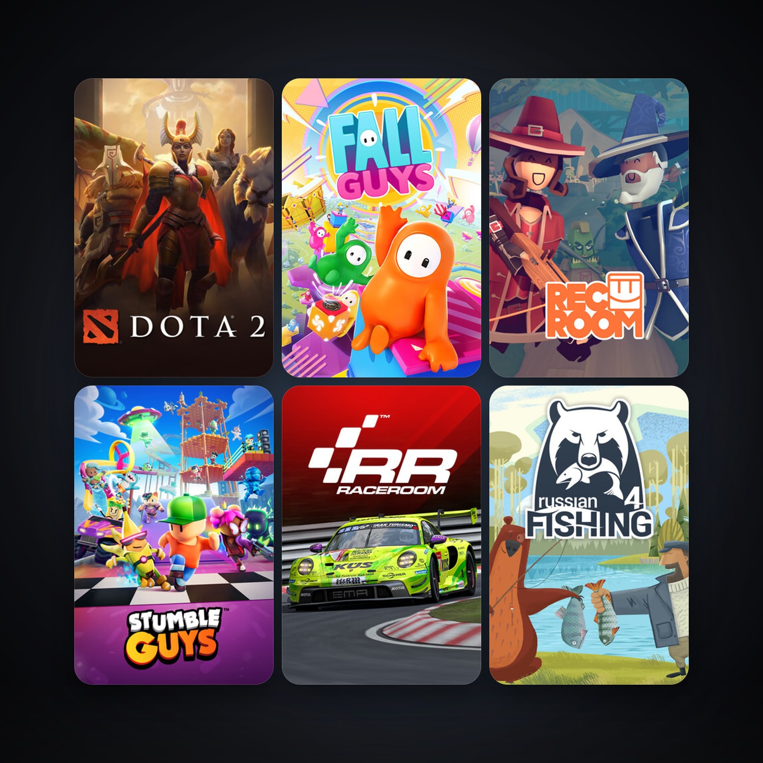 Dota 2 + RaceRoom Racing Experience, 14 games, clean — HabibiAccounts