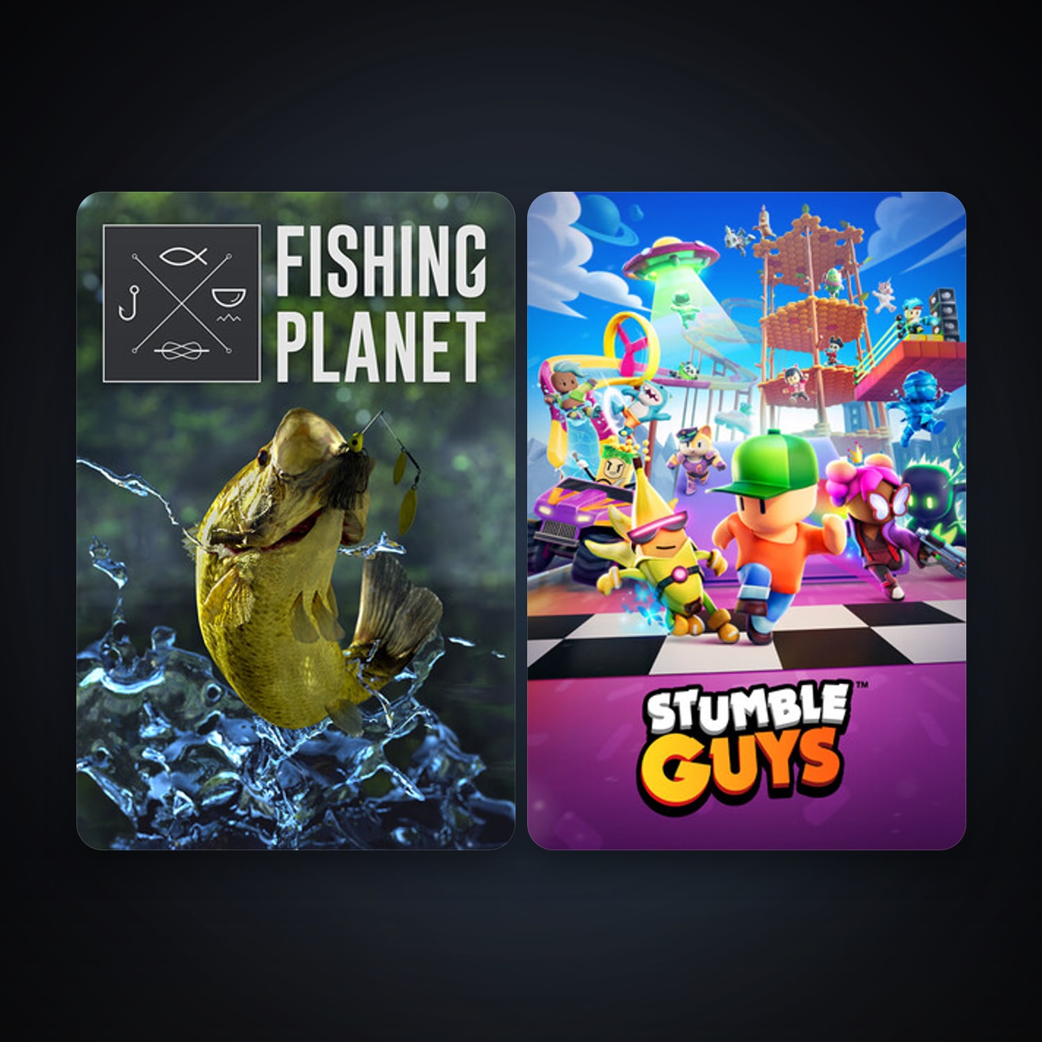 Fishing Planet + Stumble Guys, 2 games, clean — HabibiAccounts