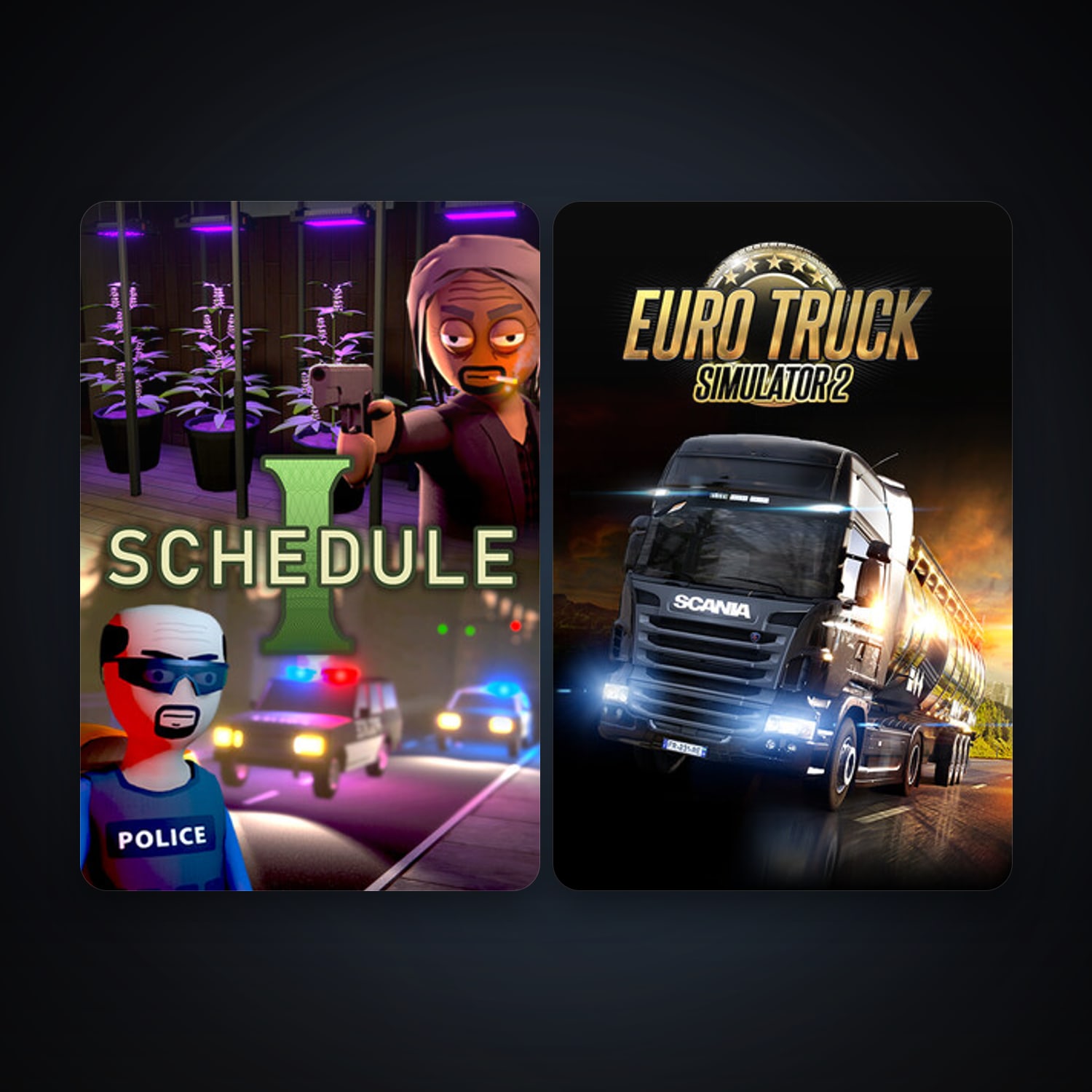 Euro Truck Simulator 2 + Schedule I, 4 games, clean — HabibiAccounts