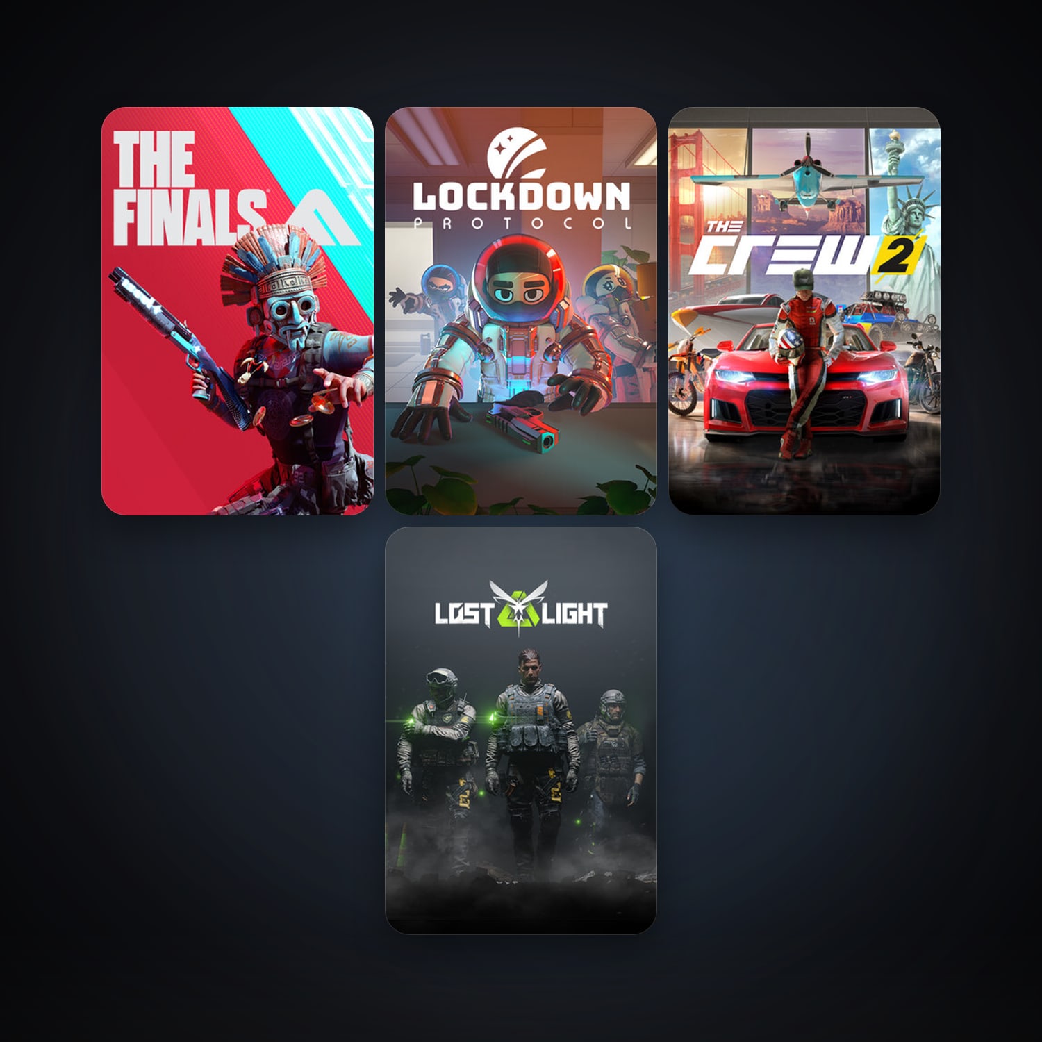 The Crew 2 + Lost Light, 4 games, clean — HabibiAccounts