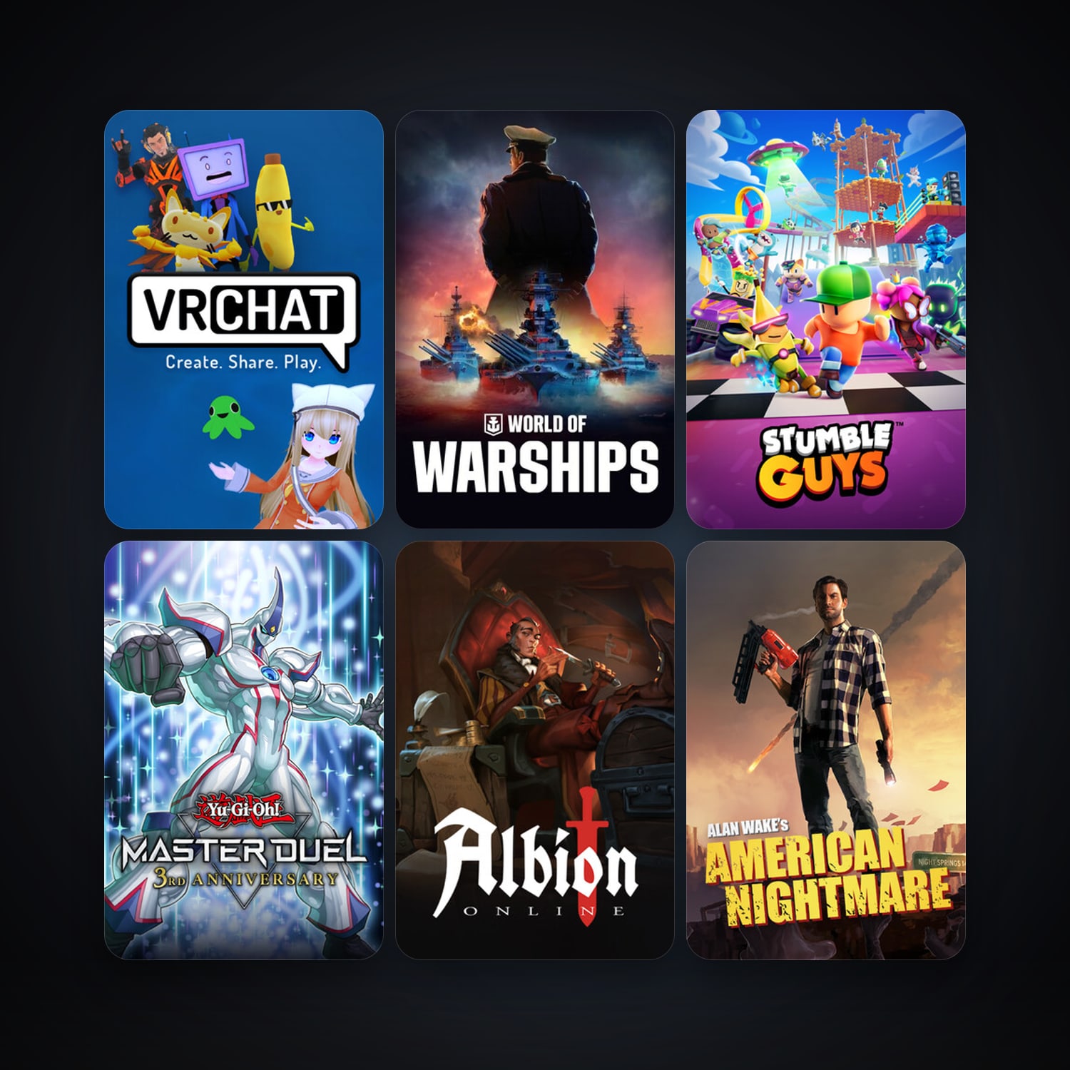 Alan Wake's American Nightmare + VRChat, 12 games, clean — HabibiAccounts