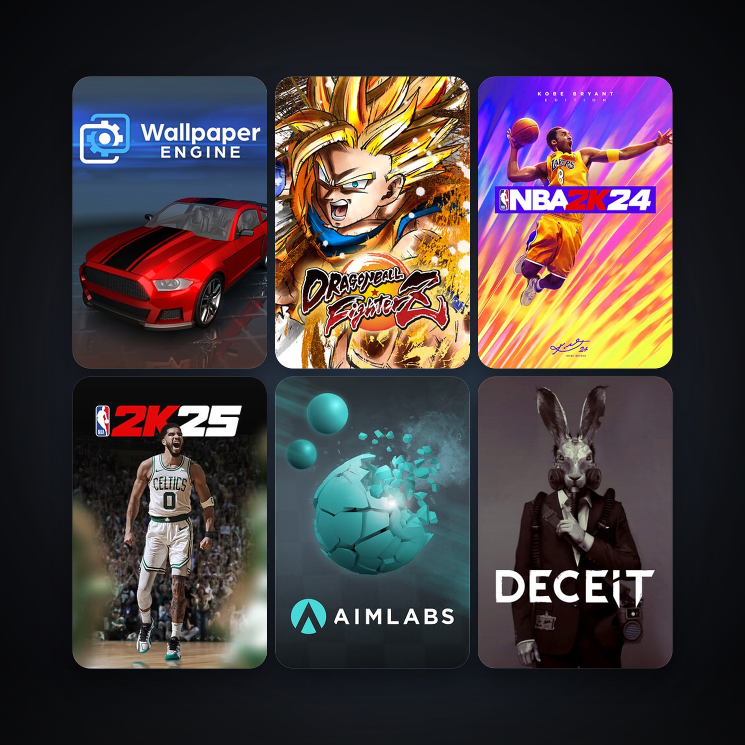 Wallpaper Engine + VRChat, 27 games, clean — HabibiAccounts
