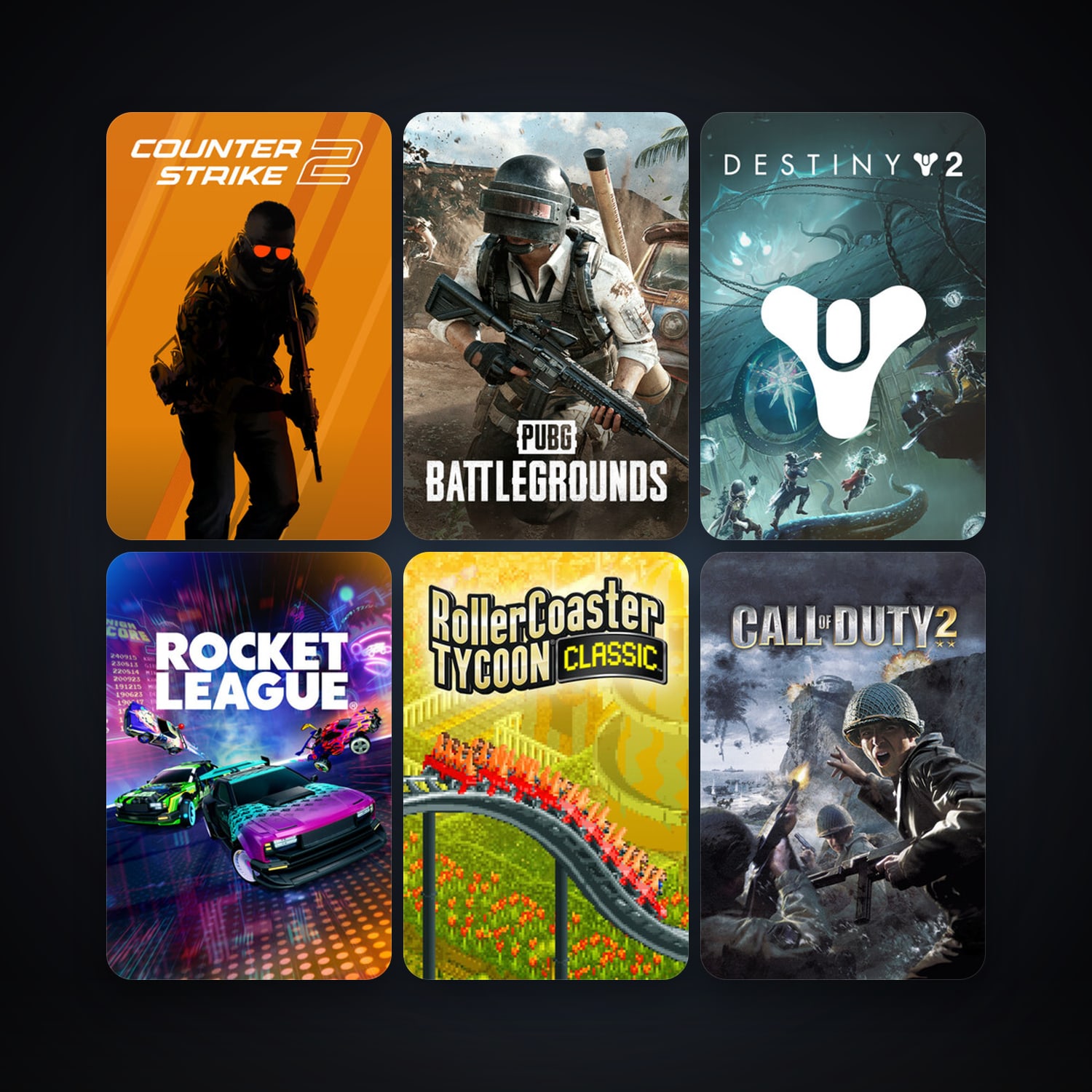 Call of Duty 2 + Call of Duty 4: Modern Warfare, 96 games, Steam 11, clean — HabibiAccounts