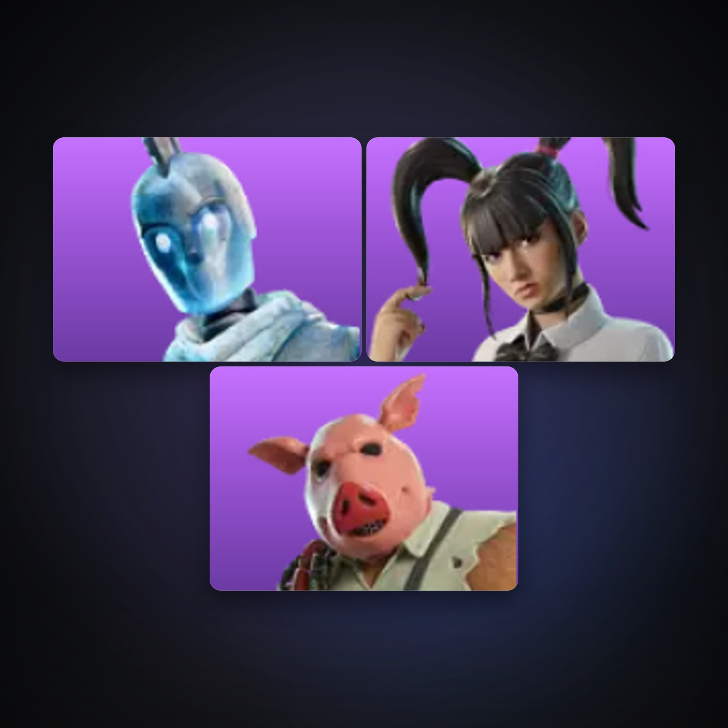 Fortnite locker — 3 skins — 100 V-Bucks — lvl 102 — HabibiAccounts