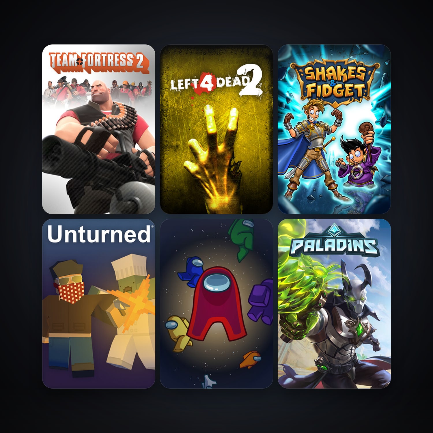 Team Fortress 2 + Left 4 Dead 2, 34 games, clean — HabibiAccounts