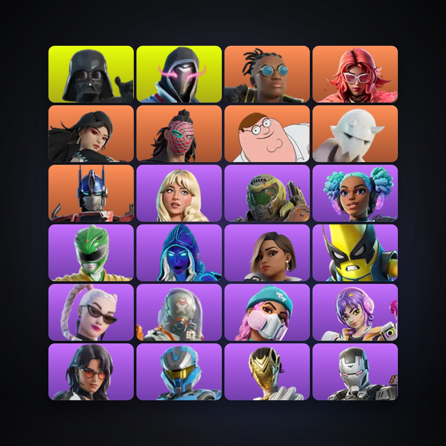 Fortnite locker — 95 skins — 1.8K V-Bucks — lvl 1700 — HabibiAccounts