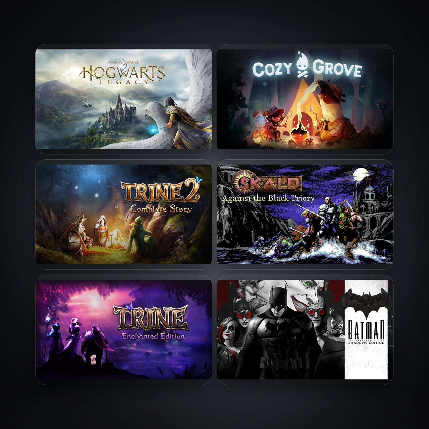 هالحساب إبك فيه Hogwarts Legacy وCozy Grove، IN، 23 ألعاب — HabibiAccounts