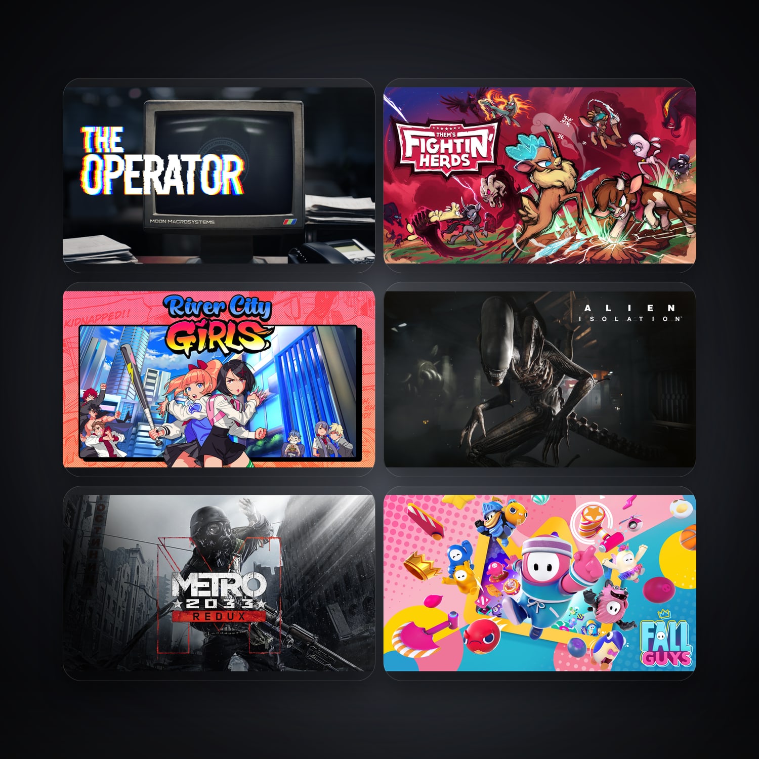 هالحساب إبك فيه The Operator وThem's Fightin' Herds، PE، 31 ألعاب — HabibiAccounts