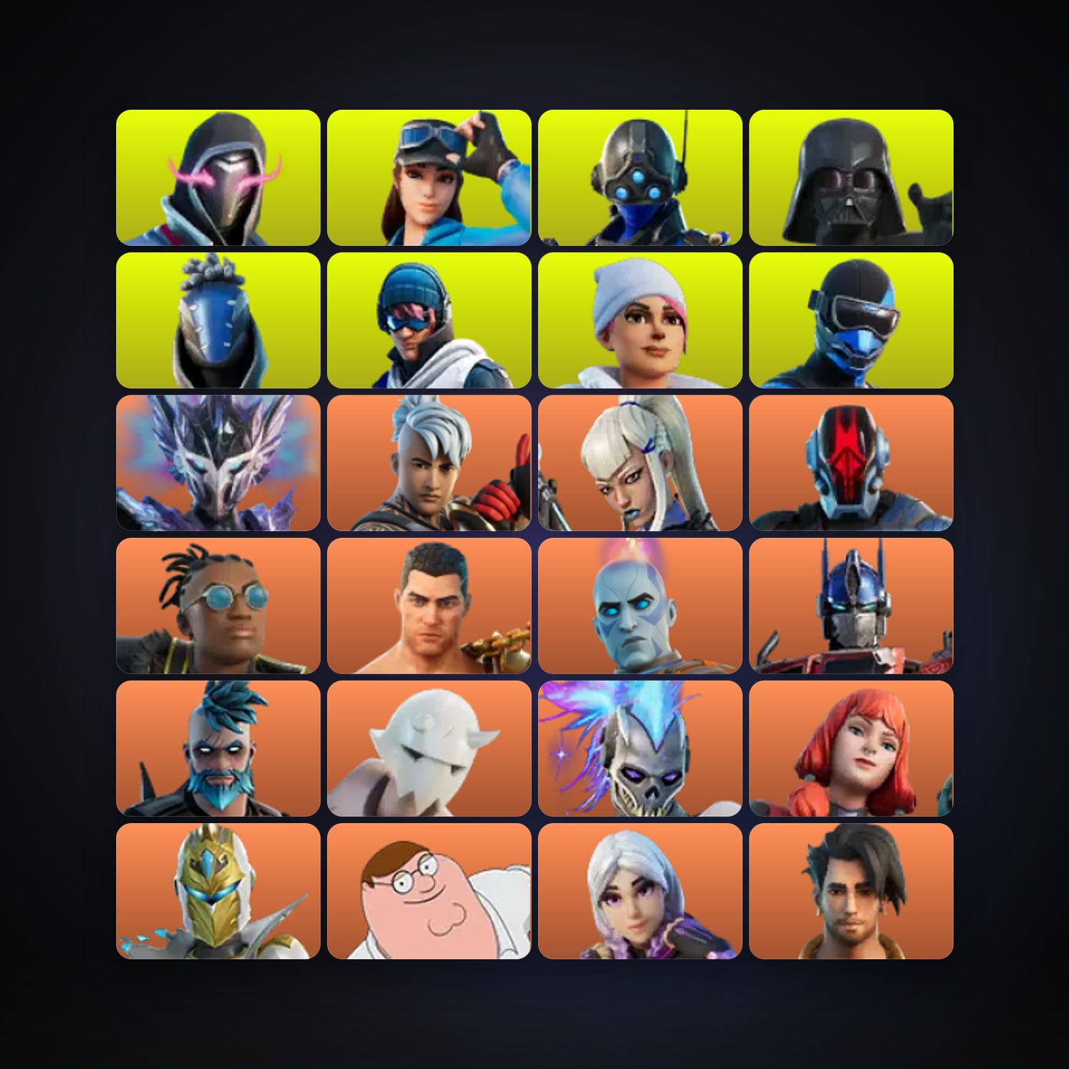 هالحساب فورتنايت، اللوكر مليان 202 سكن، 700 فيبوكس، لفل 2669، 136 فوز — HabibiAccounts