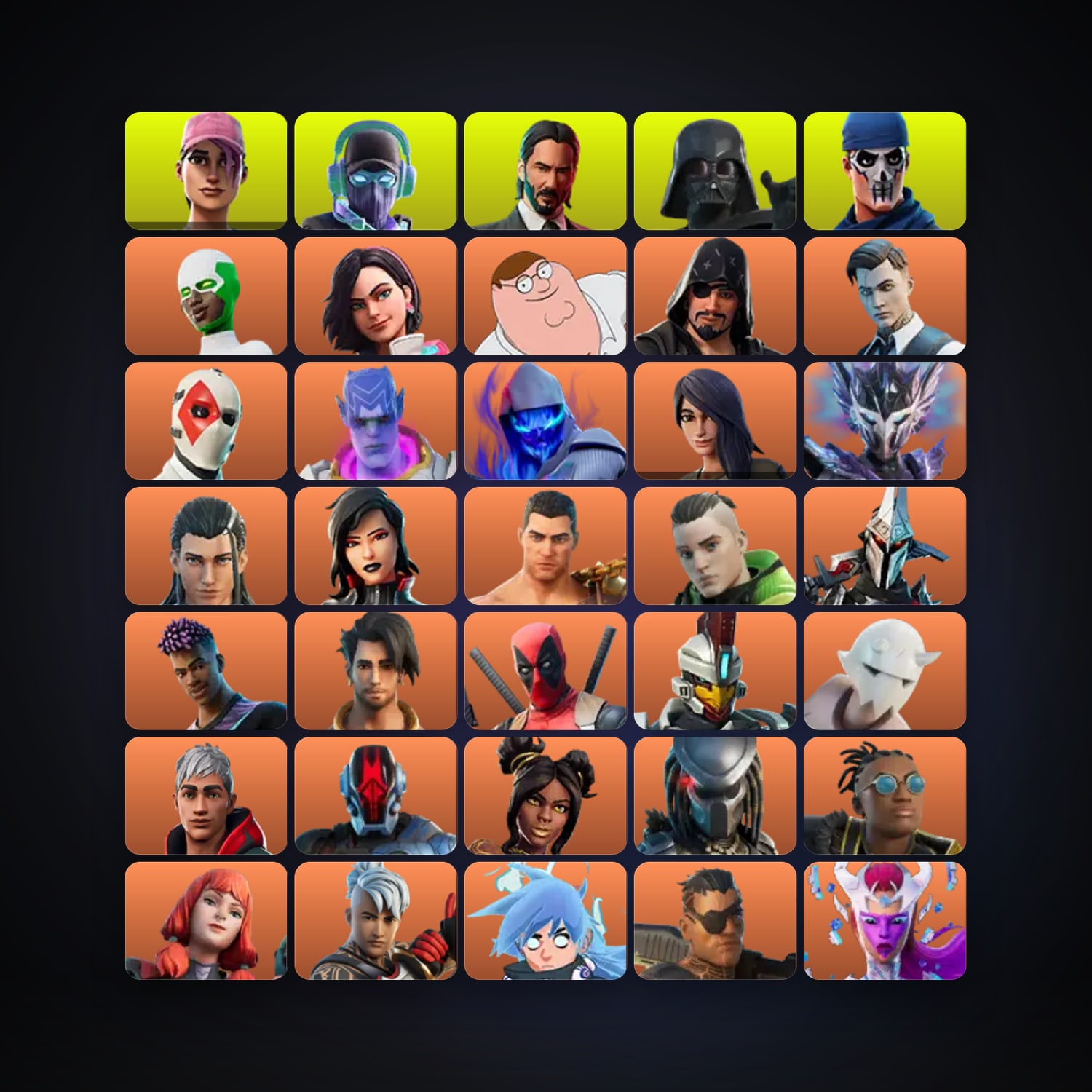 Fortnite locker — 221 skins — 3K V-Bucks — lvl 2926 — HabibiAccounts