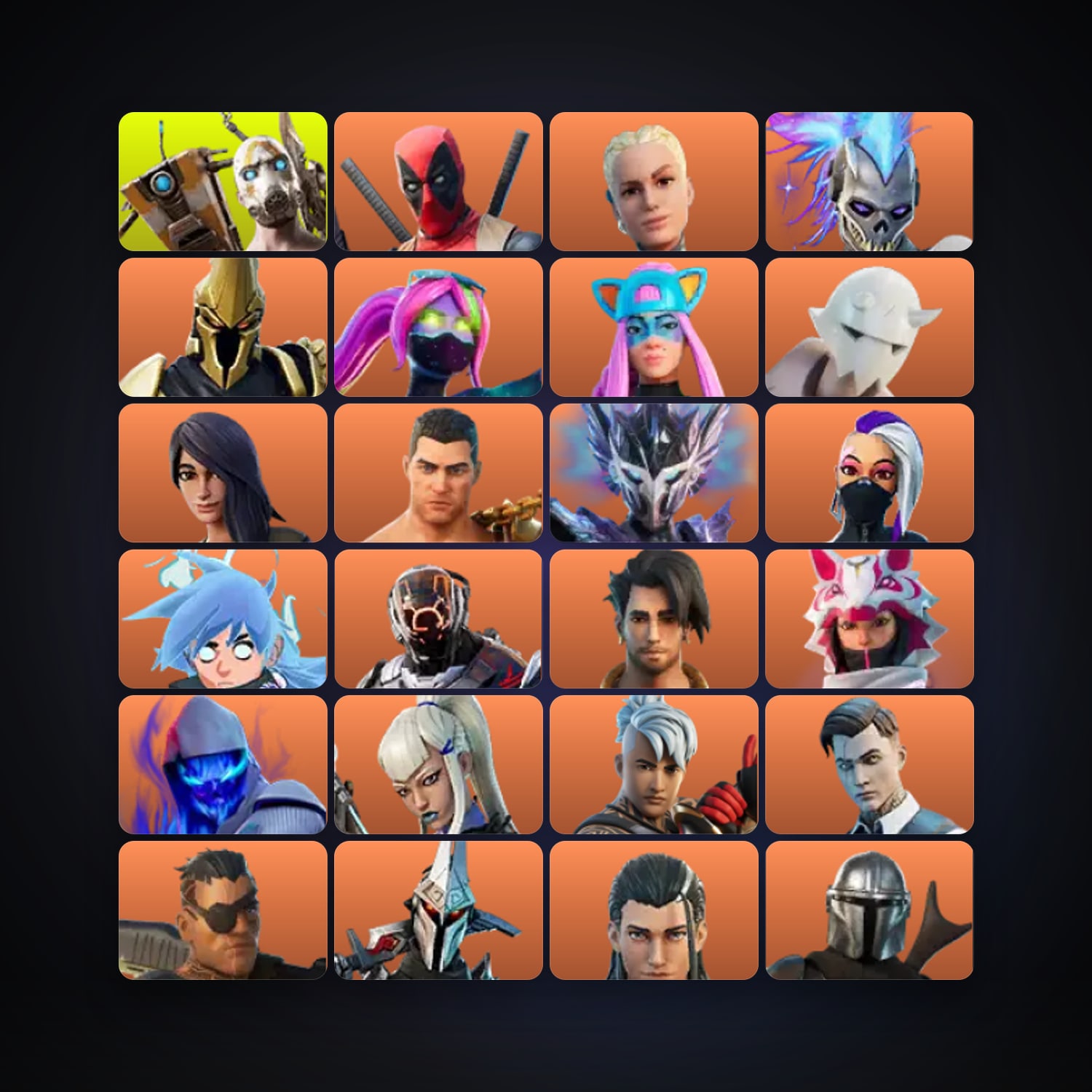 Fortnite locker — 252 skins — 600 V-Bucks — lvl 3890 — HabibiAccounts