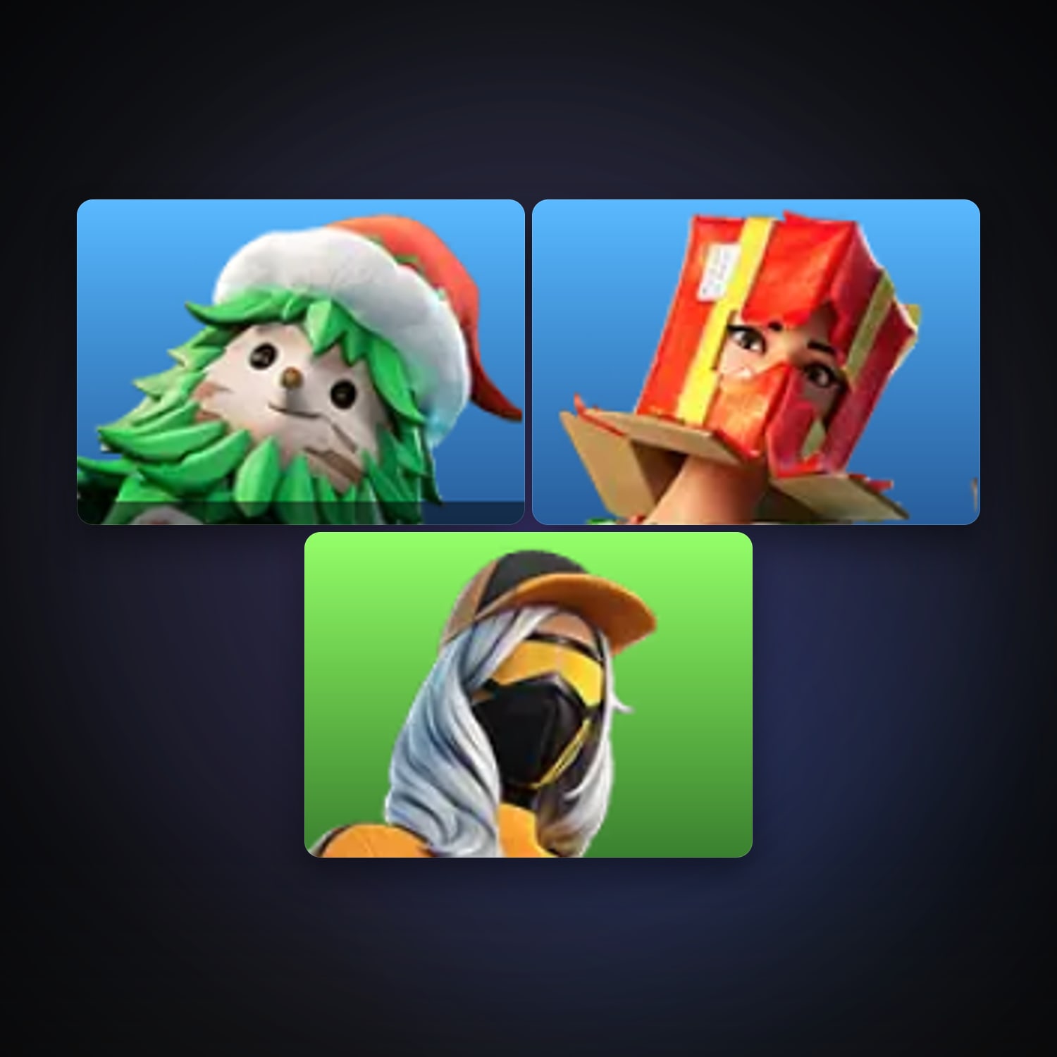 Fortnite locker — 3 skins — 400 V-Bucks — lvl 117 — HabibiAccounts