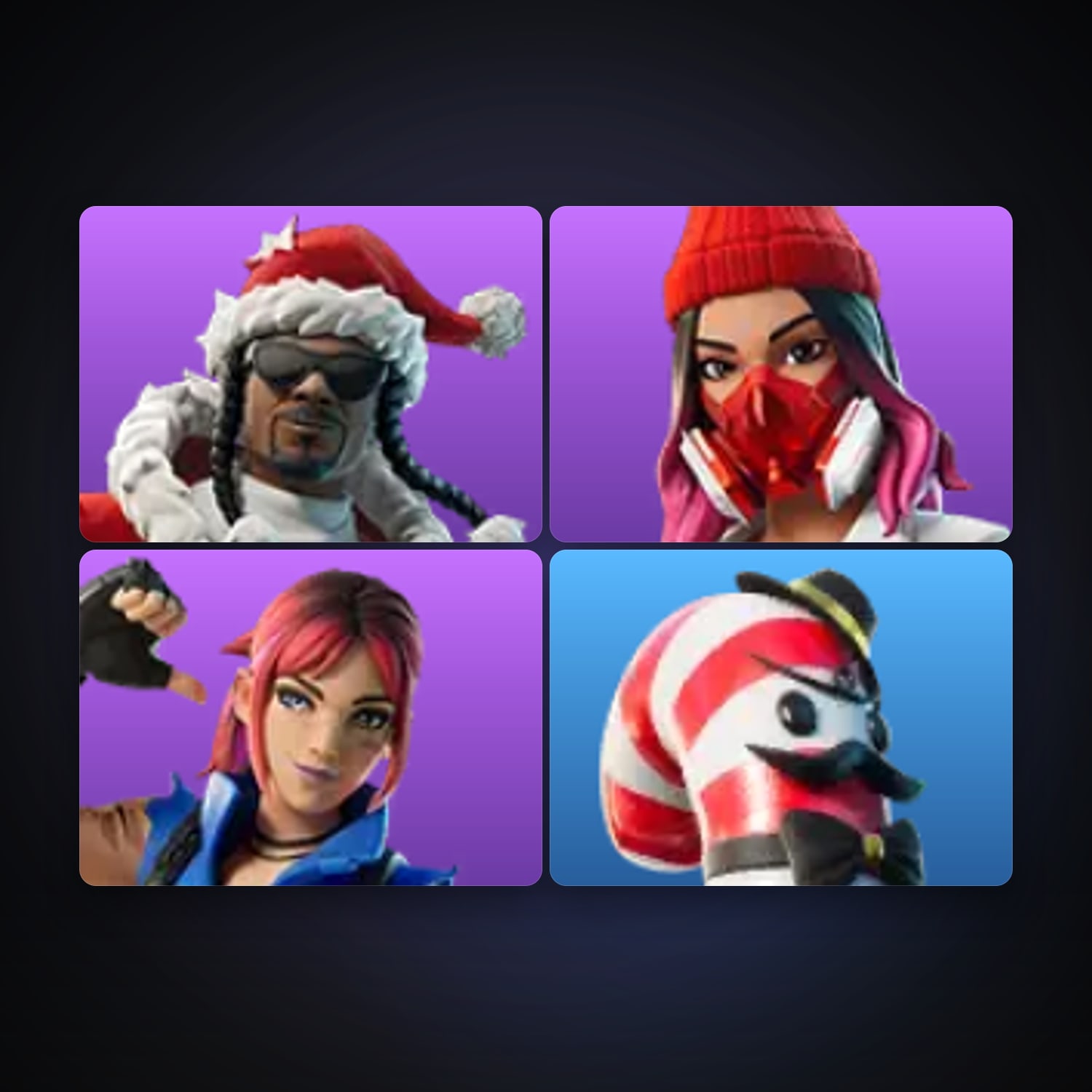 Fortnite locker — 4 skins — 100 V-Bucks — lvl 28 — HabibiAccounts
